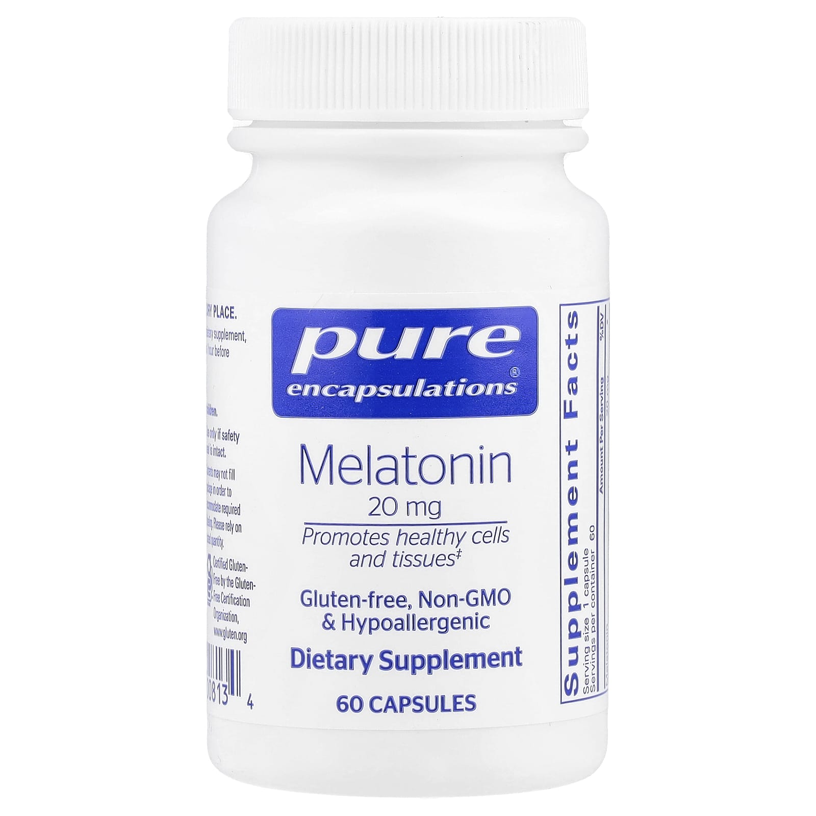 Pure Encapsulations Melatonin – 60 gélules — Tunisie