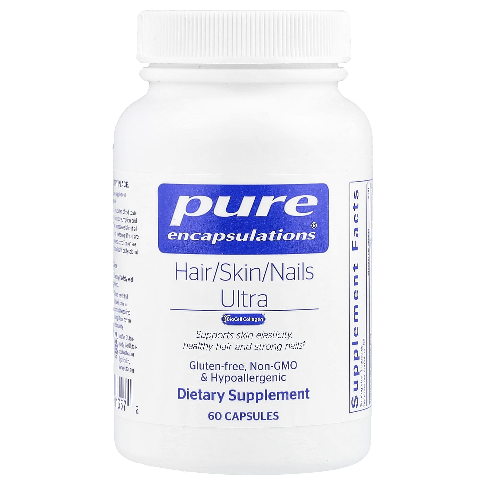 Pure Encapsulations Hair/Skin/Nails Ultra – 60 gélules — Tunisie