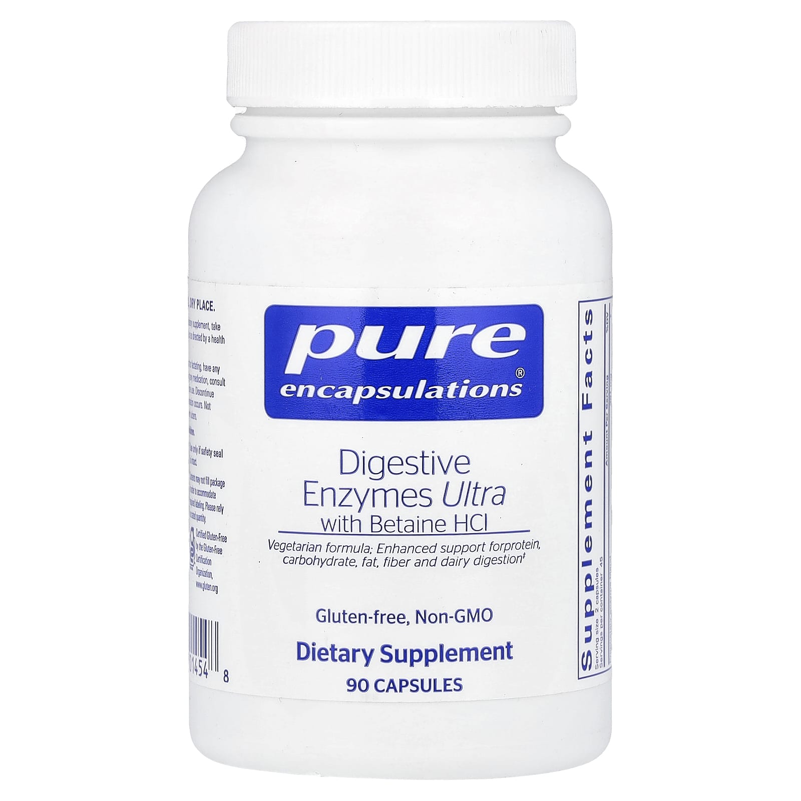 Pure Encapsulations Digestive Enzymes Ultra With Betaine HCl – 90 gélules — Tunisie