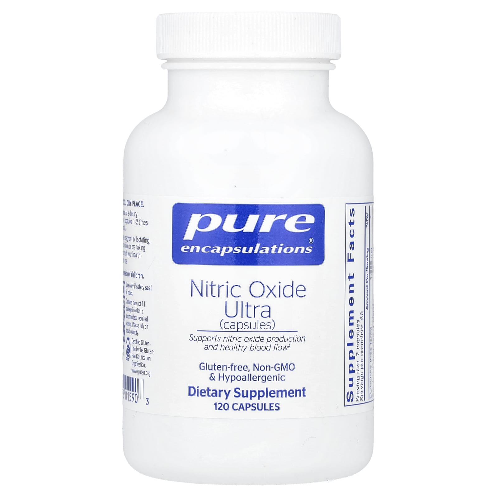 Pure Encapsulations Nitric Oxide Ultra – 120 gélules — Tunisie