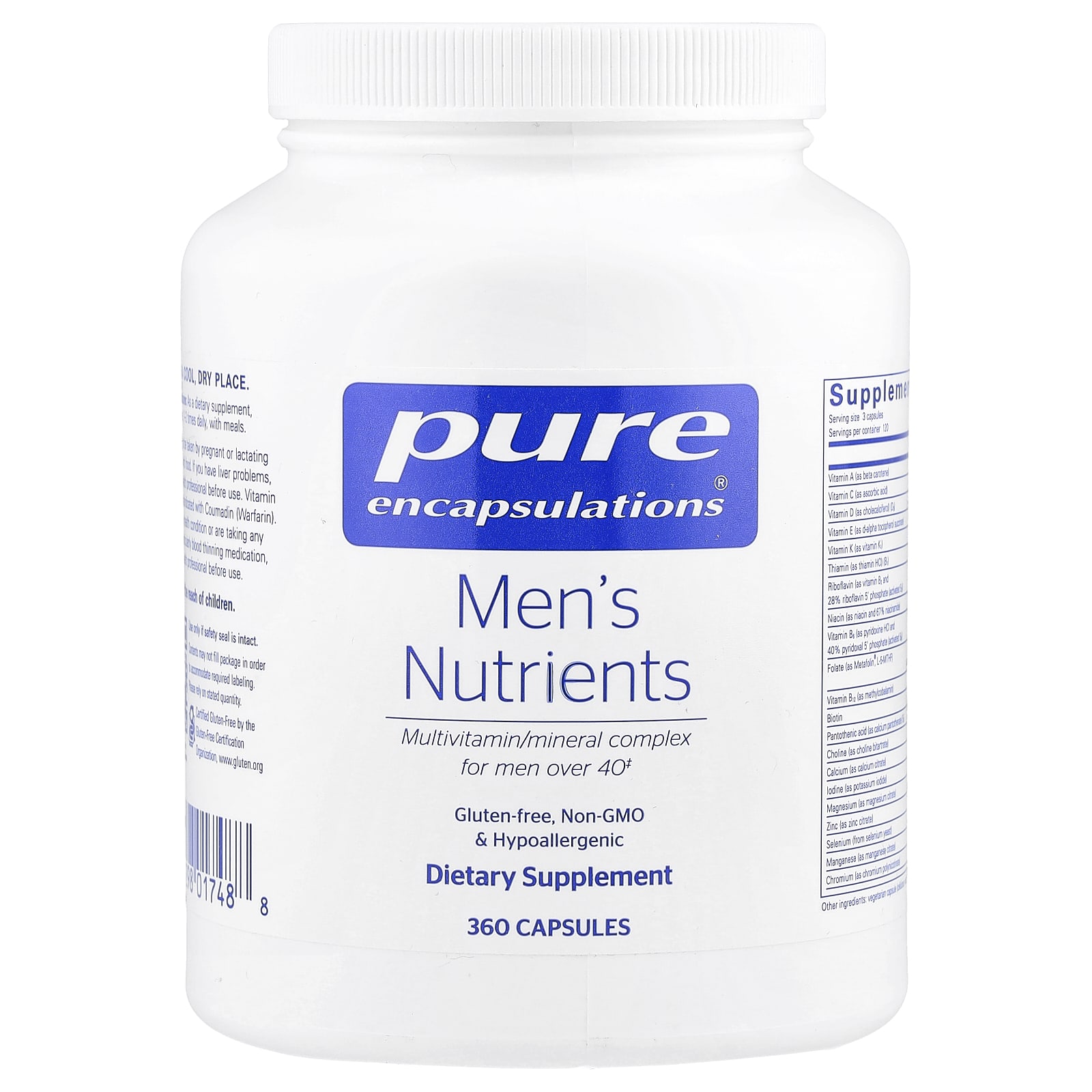 Pure Encapsulations Men's Nutrients – 360 gélules — Tunisie