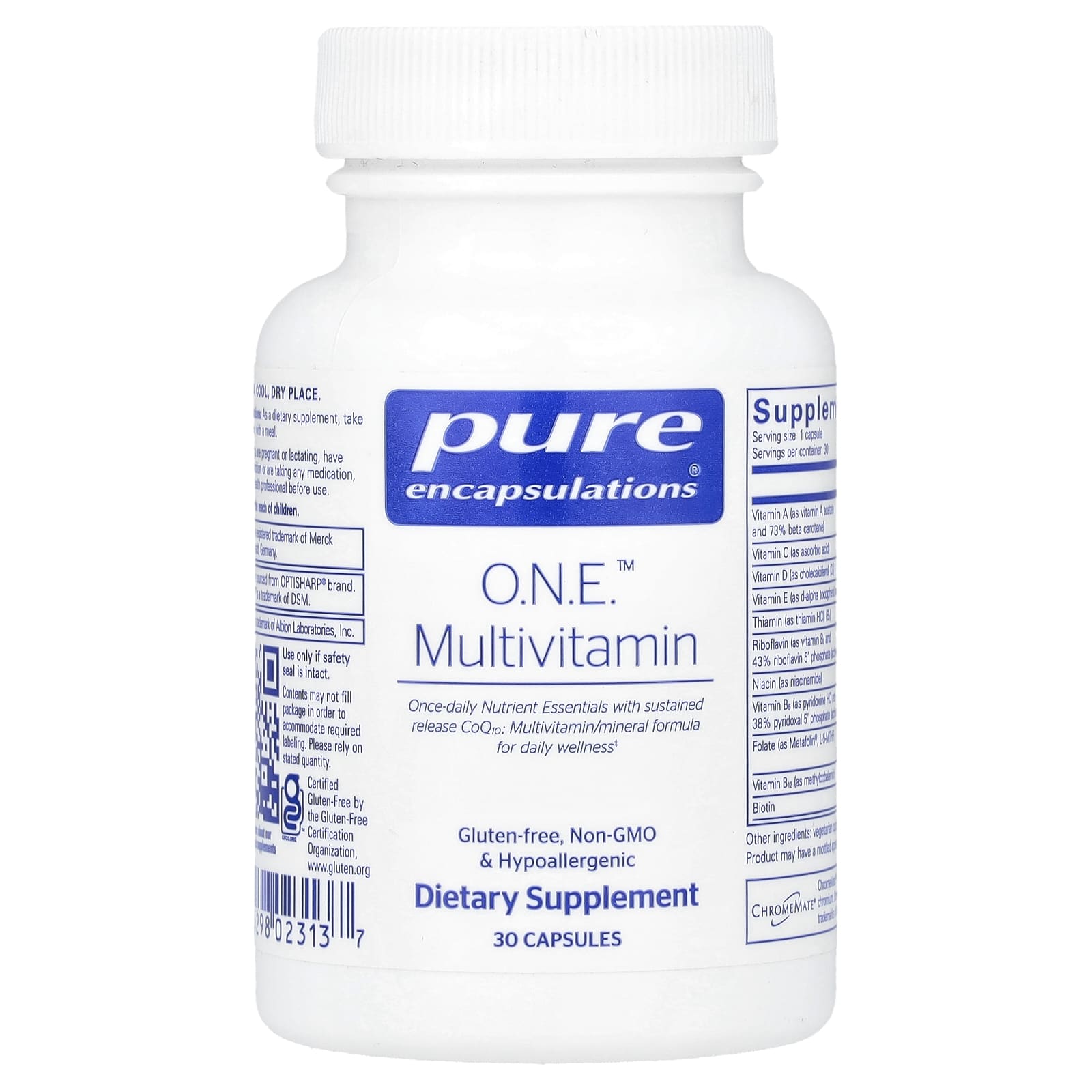 Pure Encapsulations O.N.E. Multivitamin – 30 gélules — Tunisie