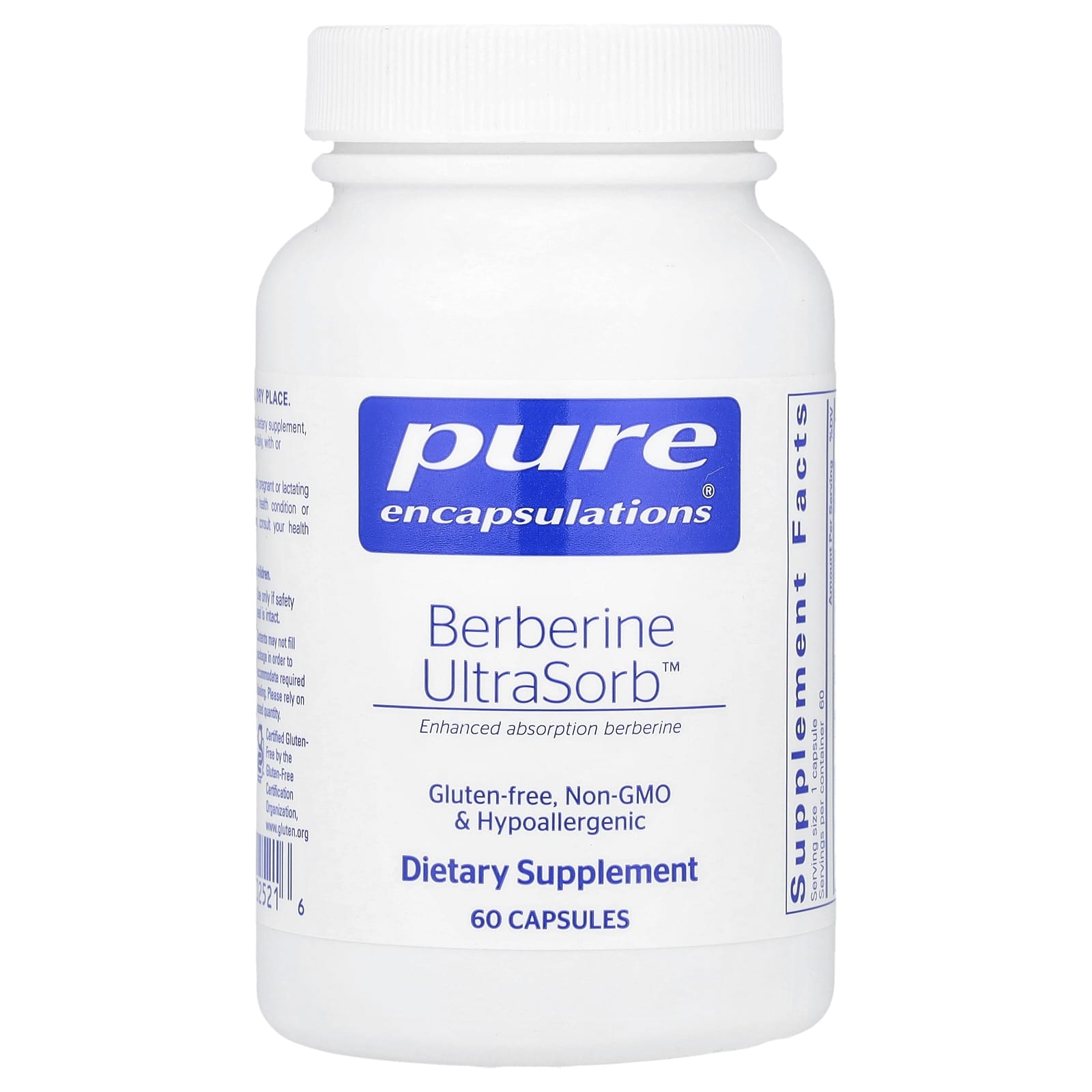 Pure Encapsulations Berberine UltraSorb – 60 gélules — Tunisie