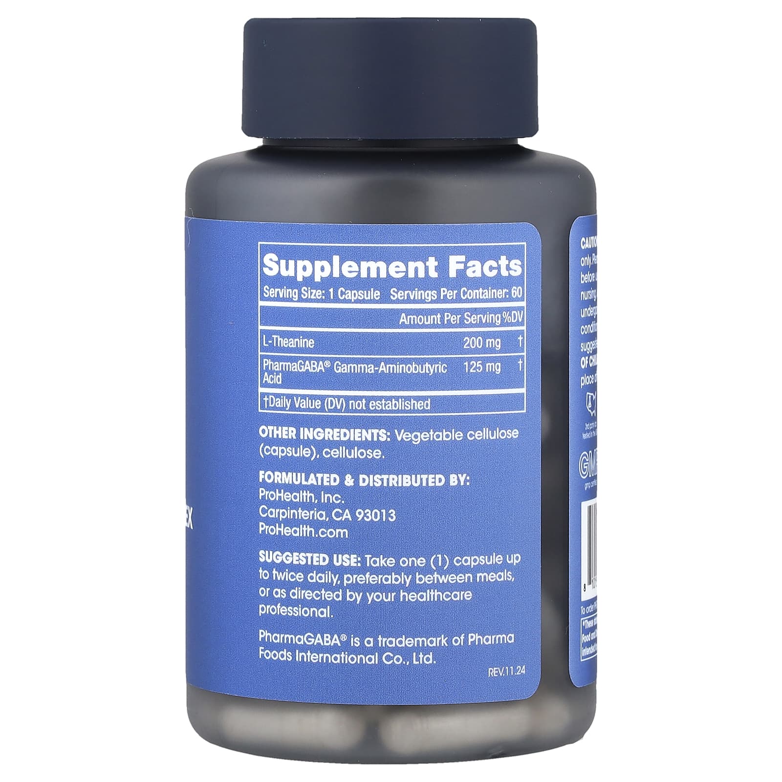 ProHealth Longevity Gaba Calm-Plex – 60 gélules — photo 2 sur 2