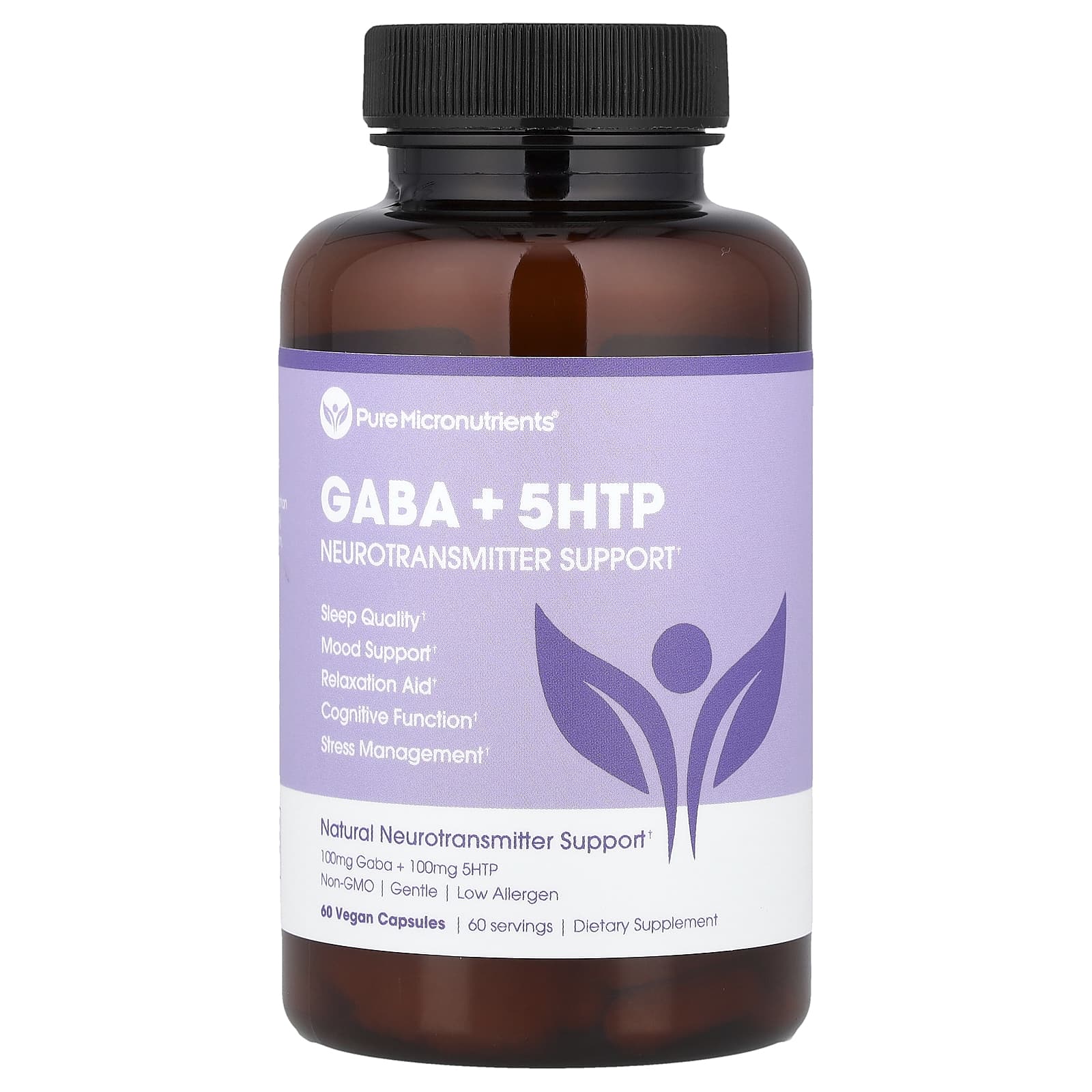Pure Micronutrients GABA + 5HTP – 60 gélules véganes — Tunisie