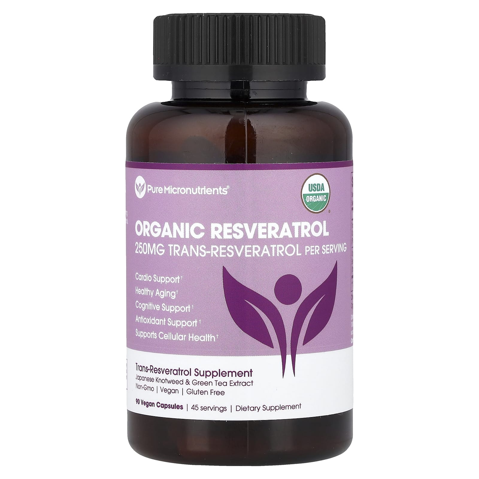 Pure Micronutrients Organic Resveratrol – 90 gélules véganes — Tunisie