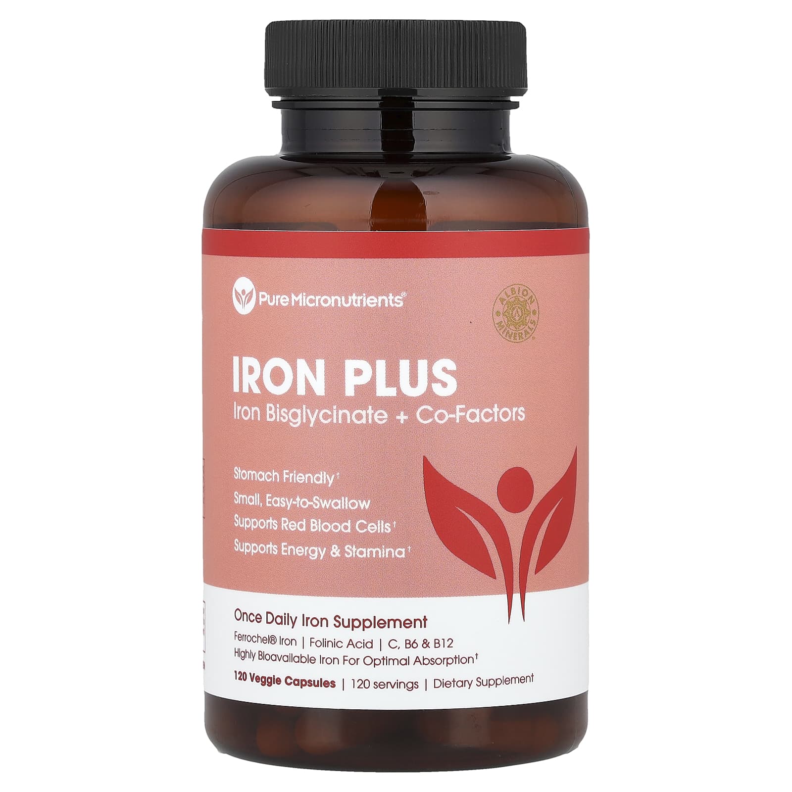 Pure Micronutrients Iron Plus – 120 gélules végétales — Tunisie