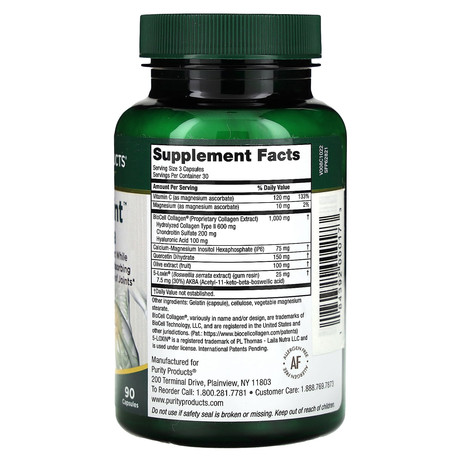 Purity Products H.A. Joint Formula – 90 gélules — photo 2 sur 2