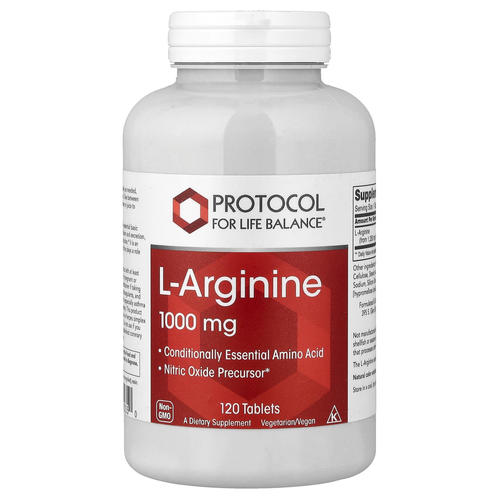 Protocol for Life Balance L-Arginine – 120 comprimés — Tunisie