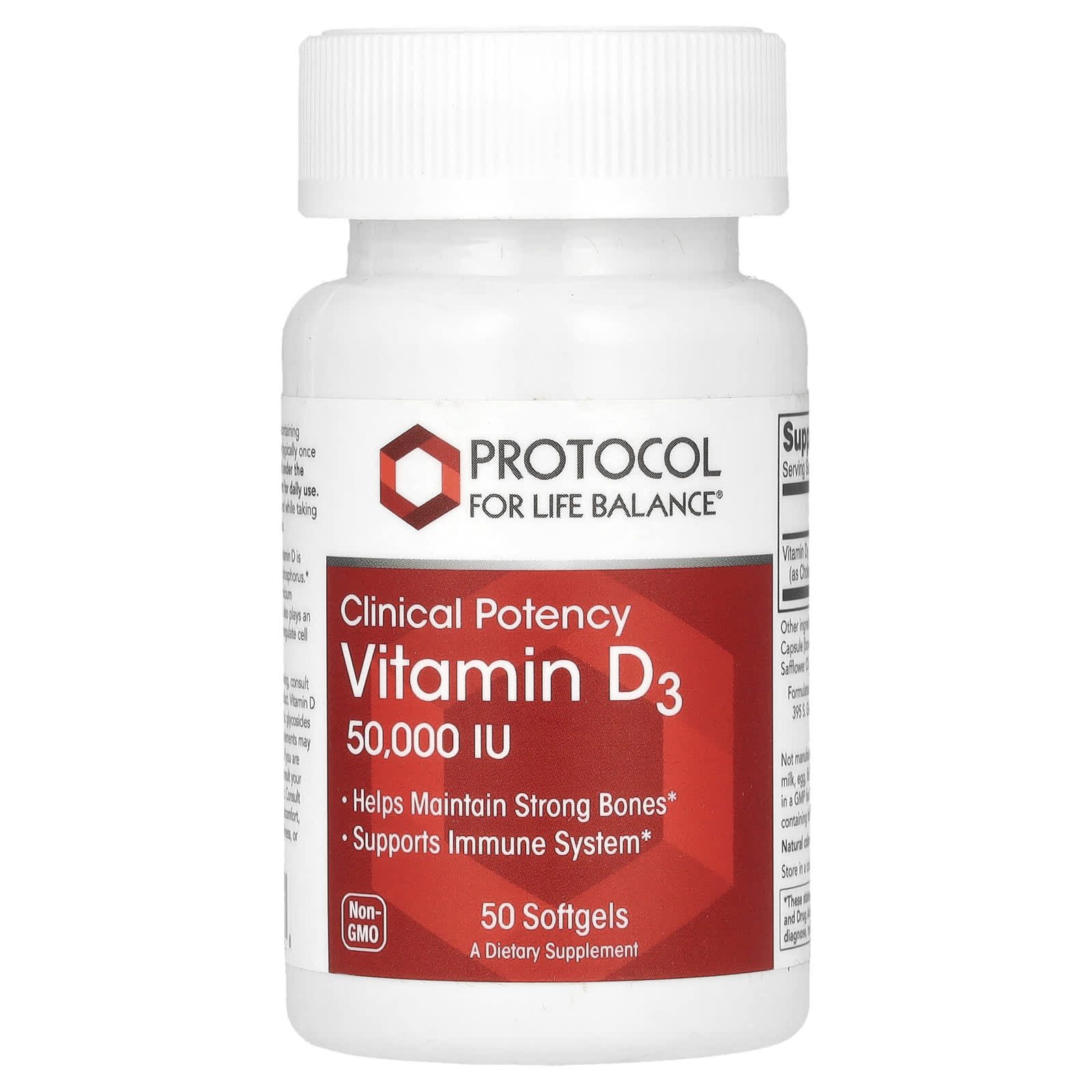 Protocol for Life Balance Vitamin D3, Clinical Potency – 50 capsules molles — Tunisie