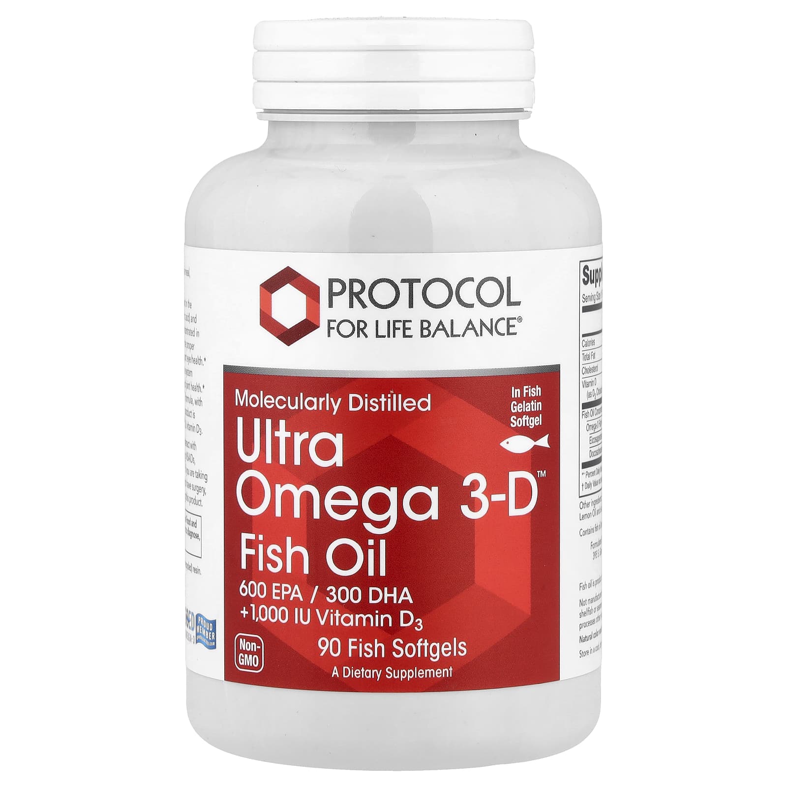 Protocol for Life Balance Ultra Omega 3-D, 90 Fish Softgels — Tunisie