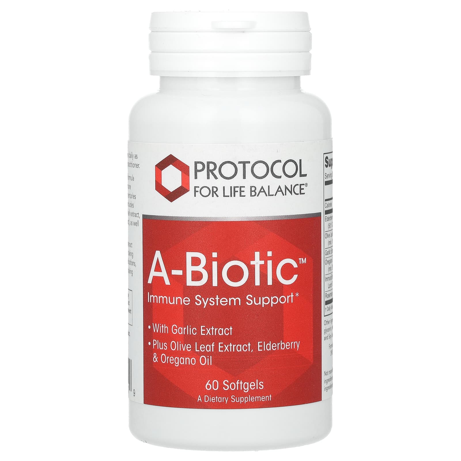 Protocol for Life Balance A-Biotic, Immune System Support – 60 capsules molles — Tunisie