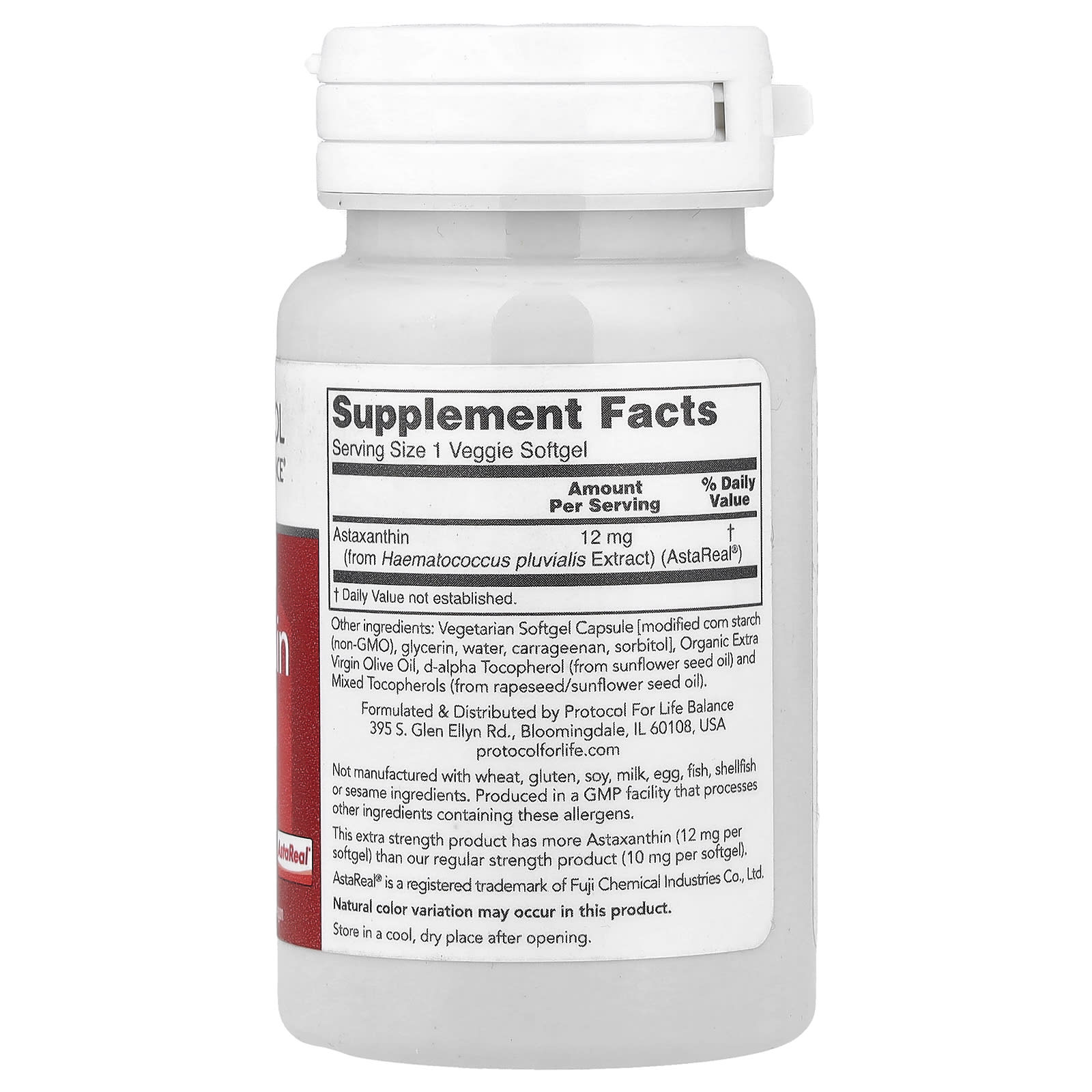 Protocol for Life Balance Astaxanthin – 12 mg — photo 2 sur 2