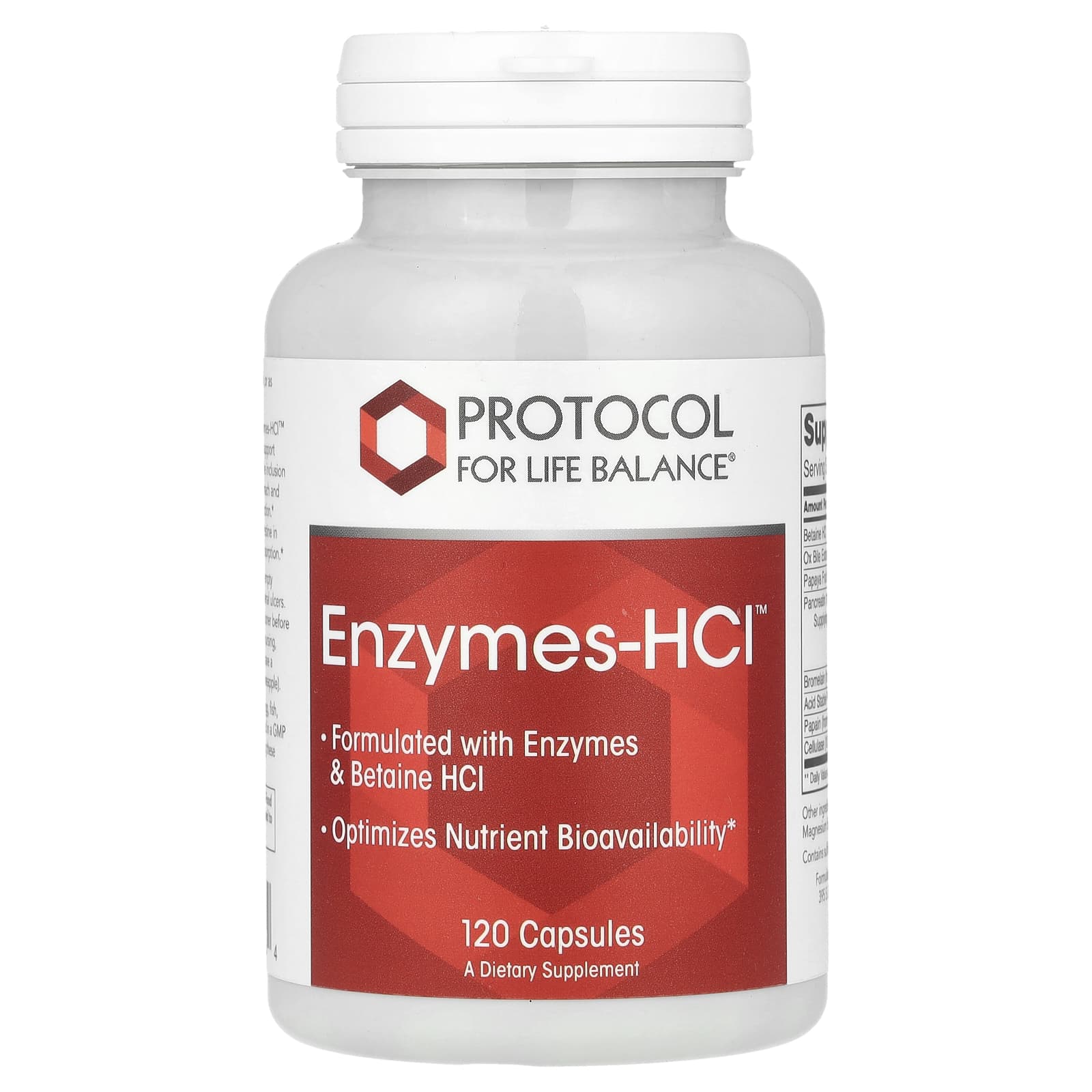 Protocol for Life Balance Enzymes-HCl – 120 gélules — Tunisie