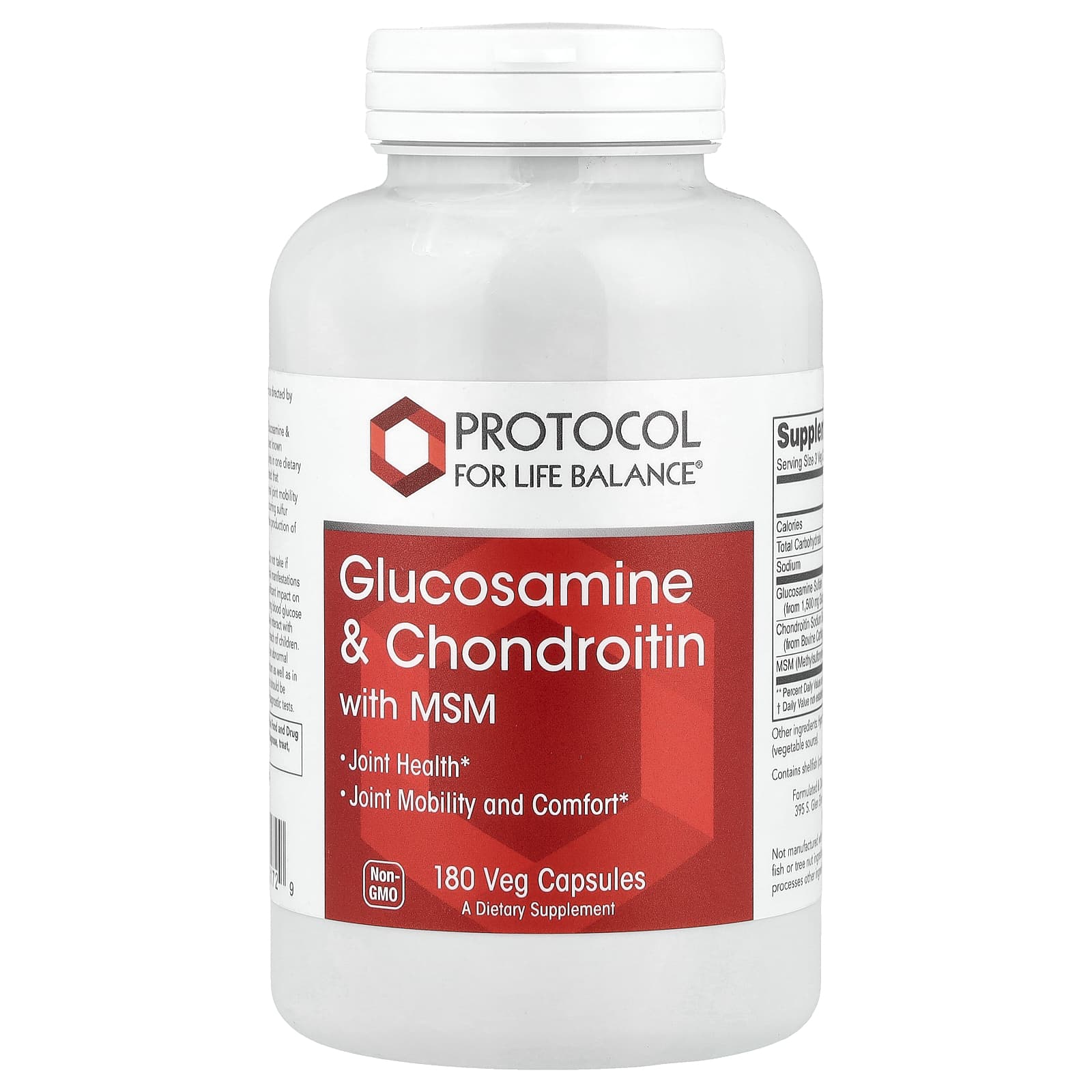 Protocol for Life Balance Glucosamine & Chondroitin with MSM – 180 gélules végétales — Tunisie