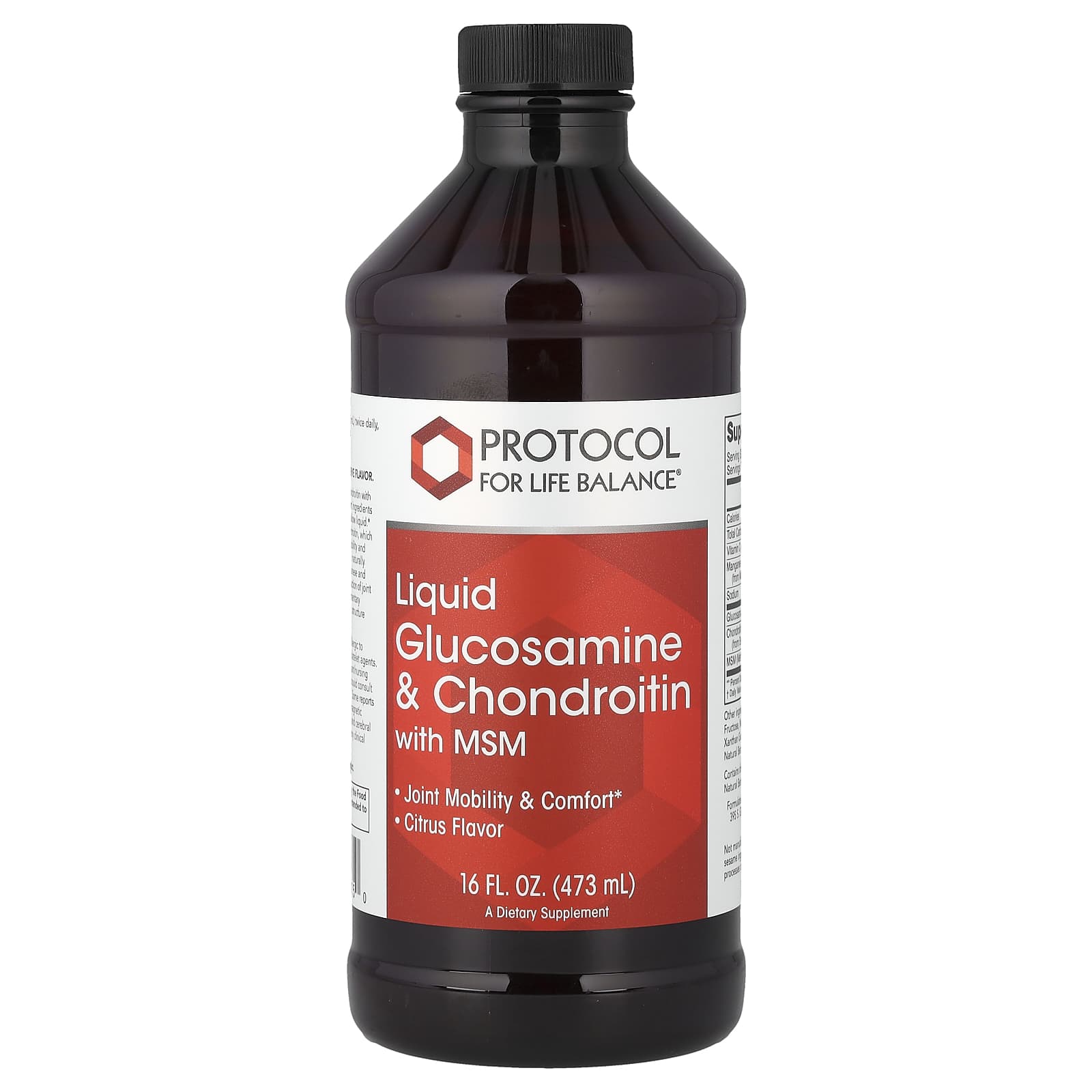 Protocol for Life Balance Liquid Glucosamine & Chondroitin with MSM – Citrus – 473 ml — Tunisie