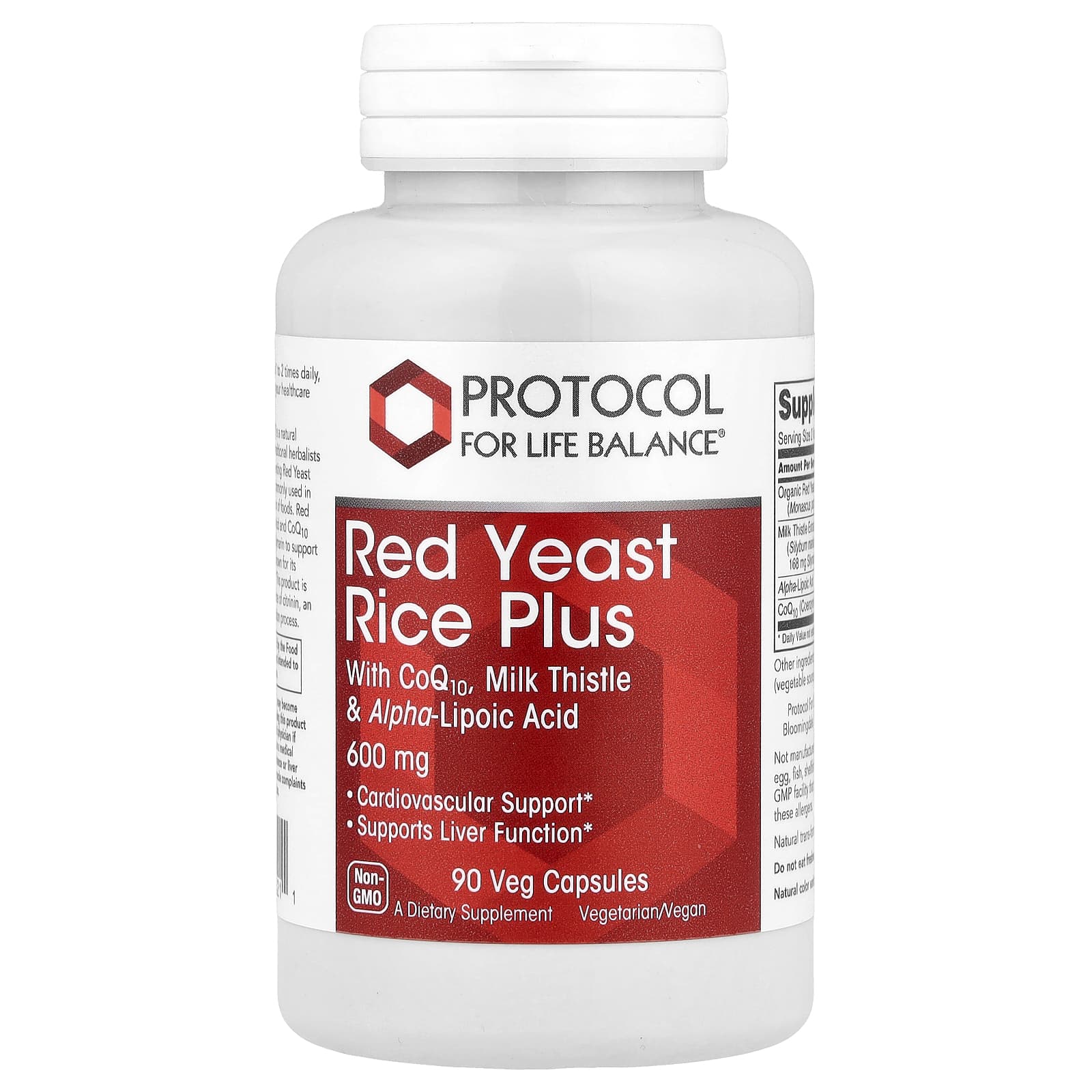 Protocol for Life Balance Red Yeast Rice Plus with CoQ10, Milk Thistle & Alpha-Lipoic Acid – 90 gélules végétales — Tunisie