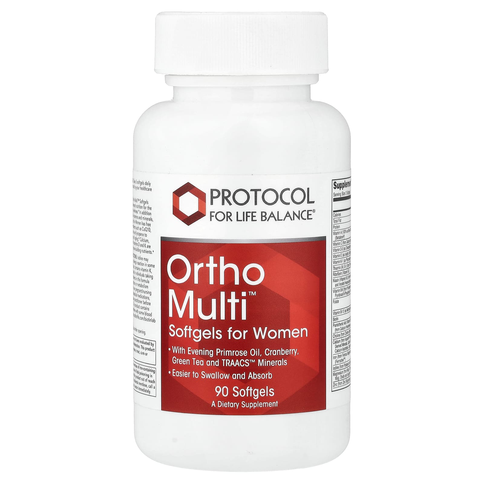 Protocol for Life Balance Ortho Multi, Softgels for Women – 90 capsules molles — Tunisie