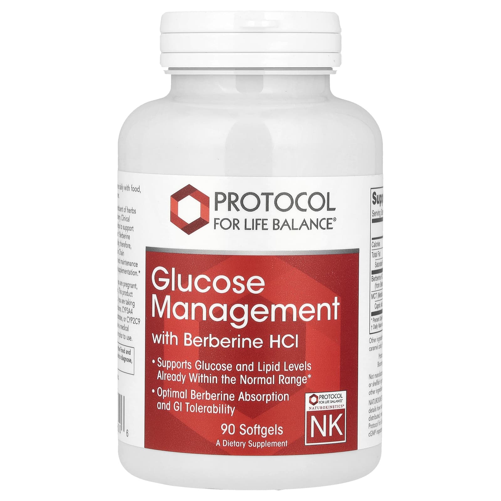 Protocol for Life Balance Glucose Management with Berberine HCl – 90 capsules molles — Tunisie