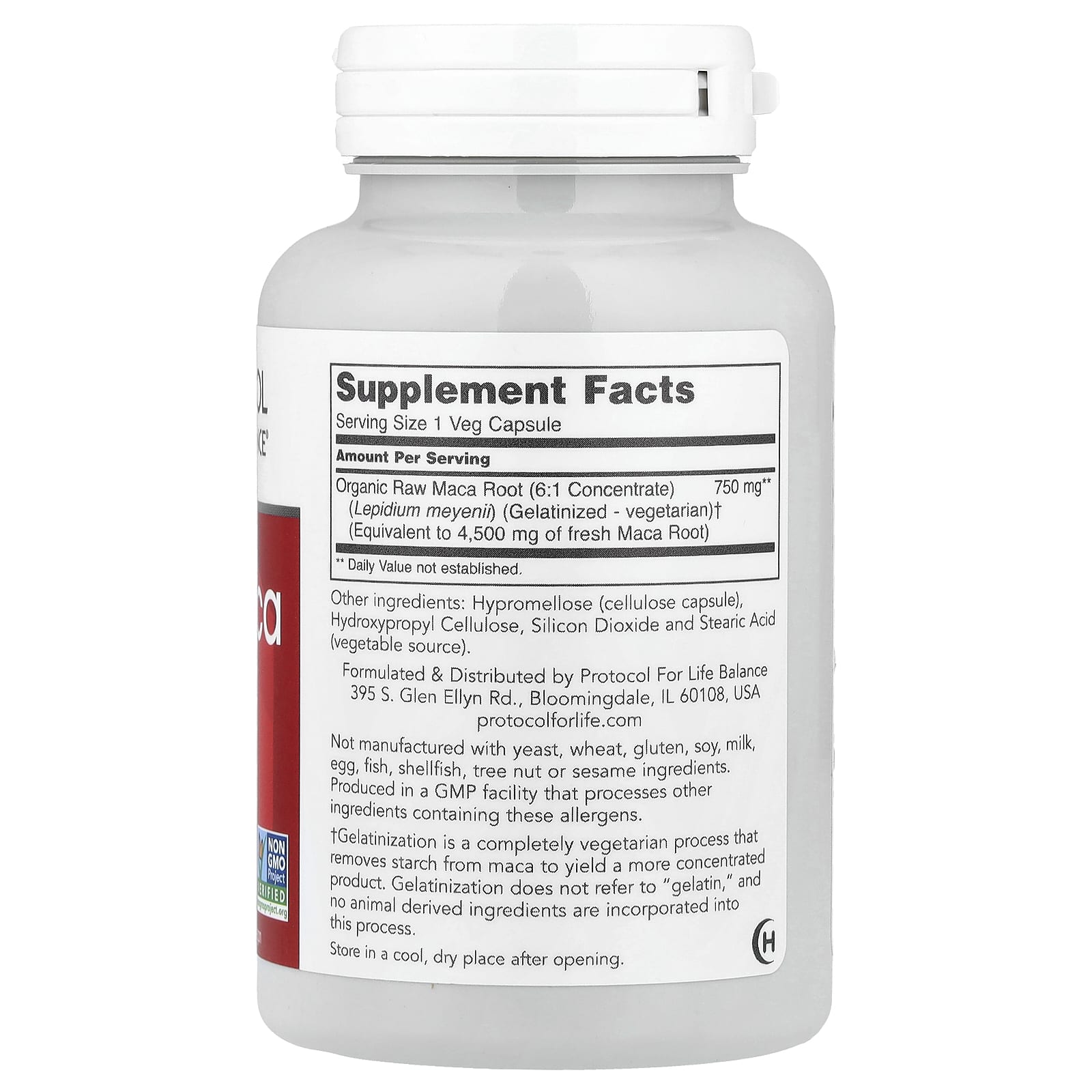Protocol for Life Balance Raw Maca – 90 gélules végétales — photo 2 sur 2