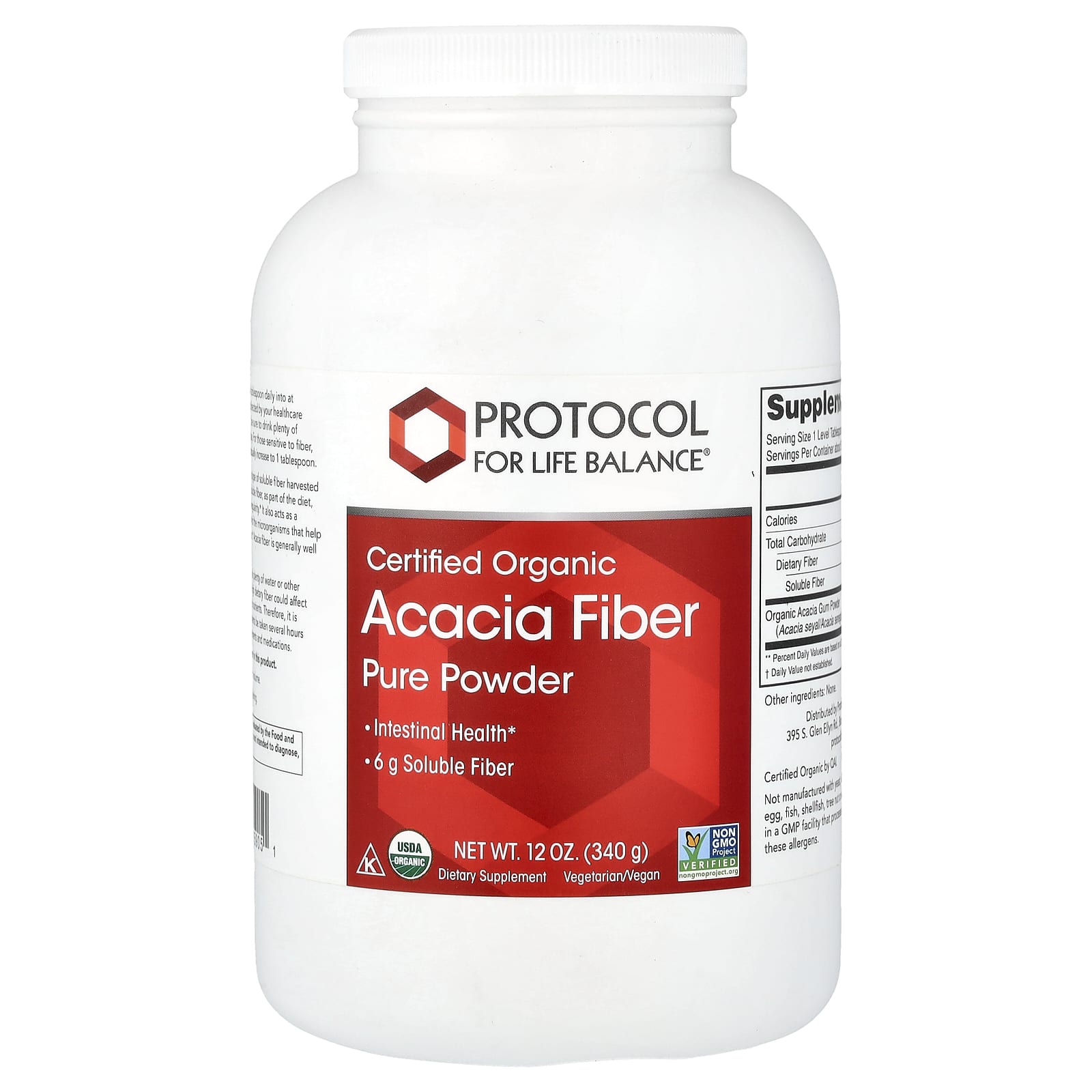 Protocol for Life Balance Certified Organic Acacia Fiber Pure Powder – 340 g — Tunisie