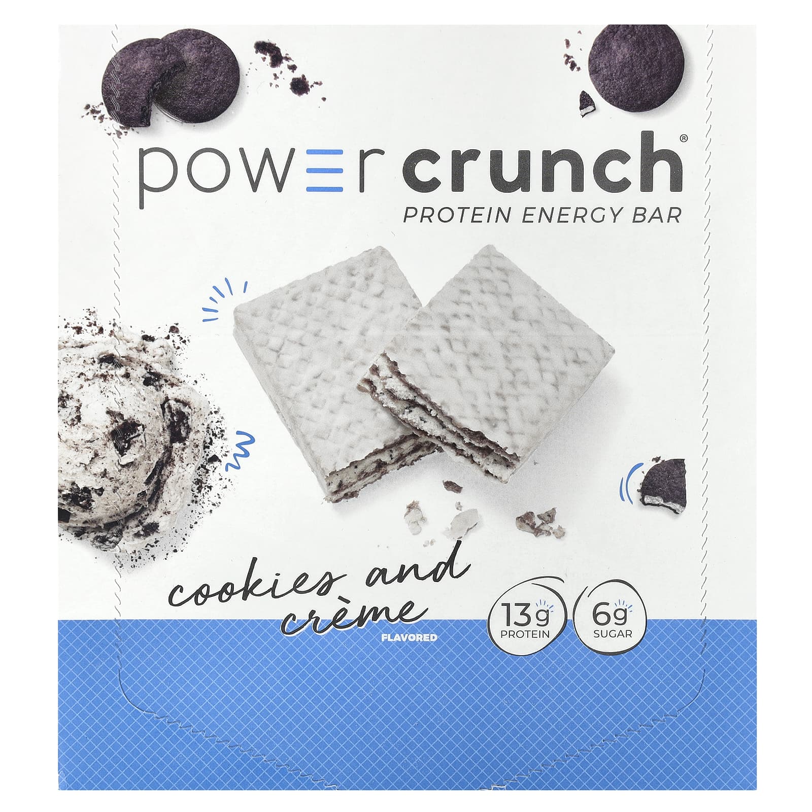 BNRG Power Crunch, Protein Energy Bar – Cookies and Crème – 40 g — Tunisie