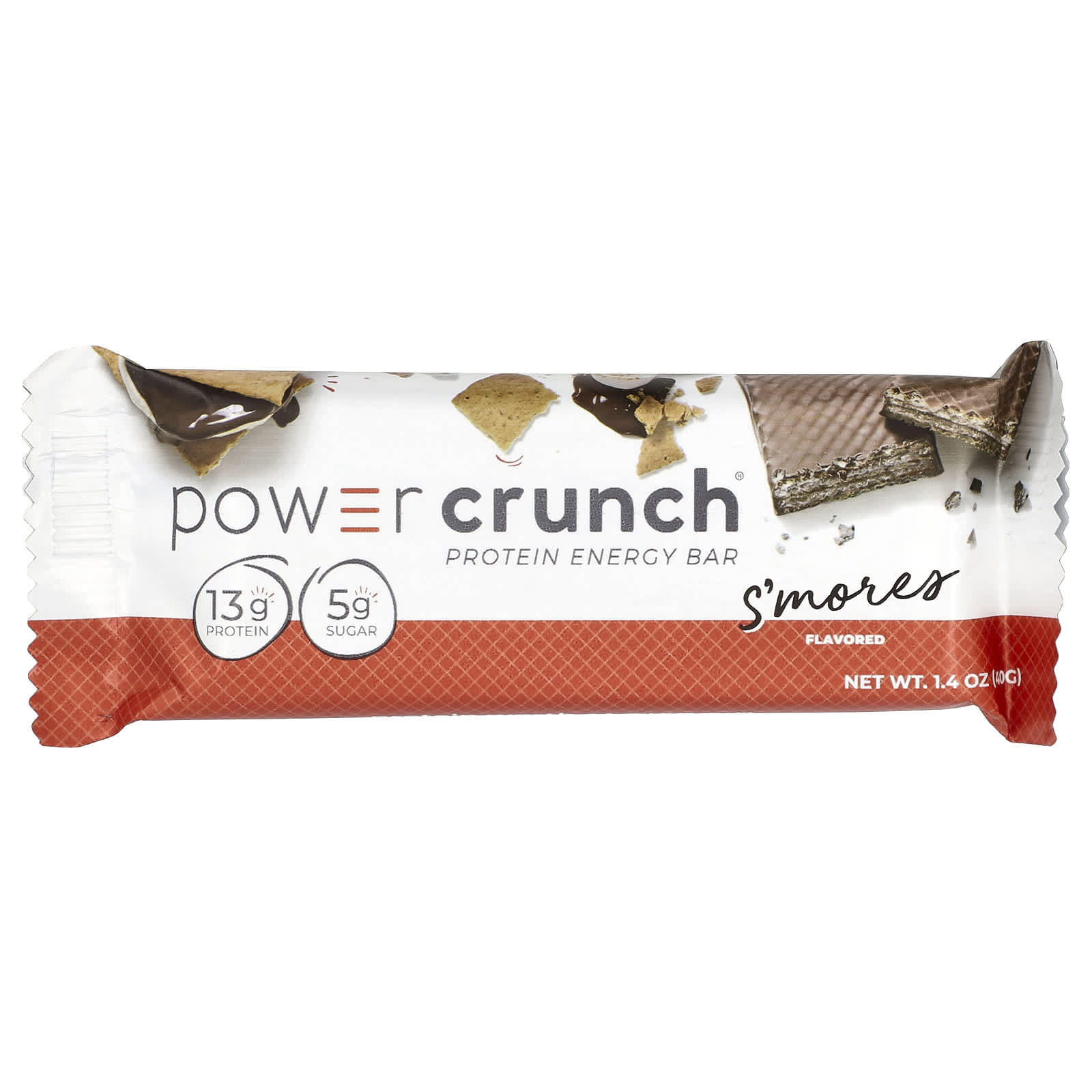 BNRG Power Crunch, Protein Energy Bar, S'mores – 40 g — étiquette 1