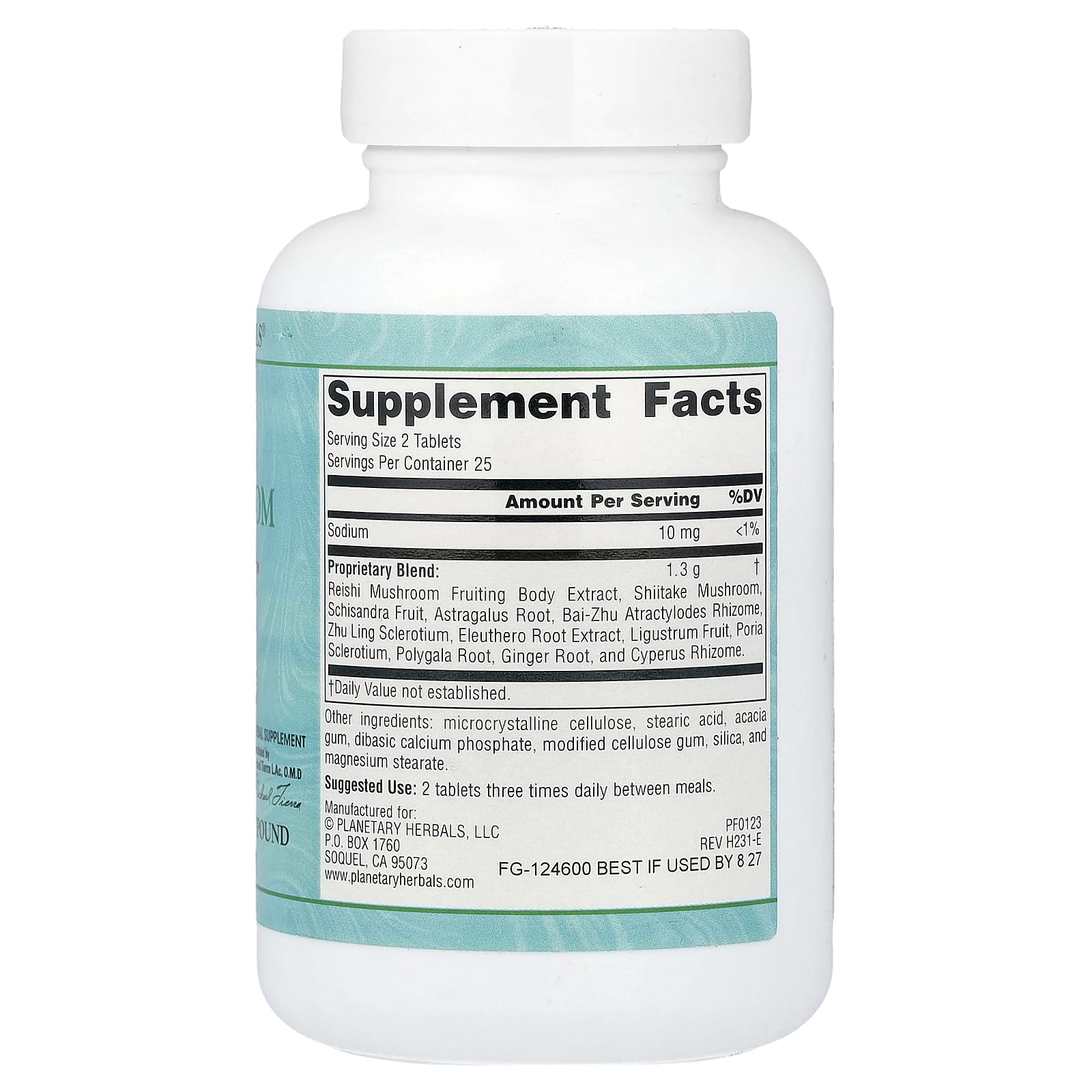 Planetary Herbals Reishi Mushroom Supreme – 50 comprimés — photo 2 sur 2