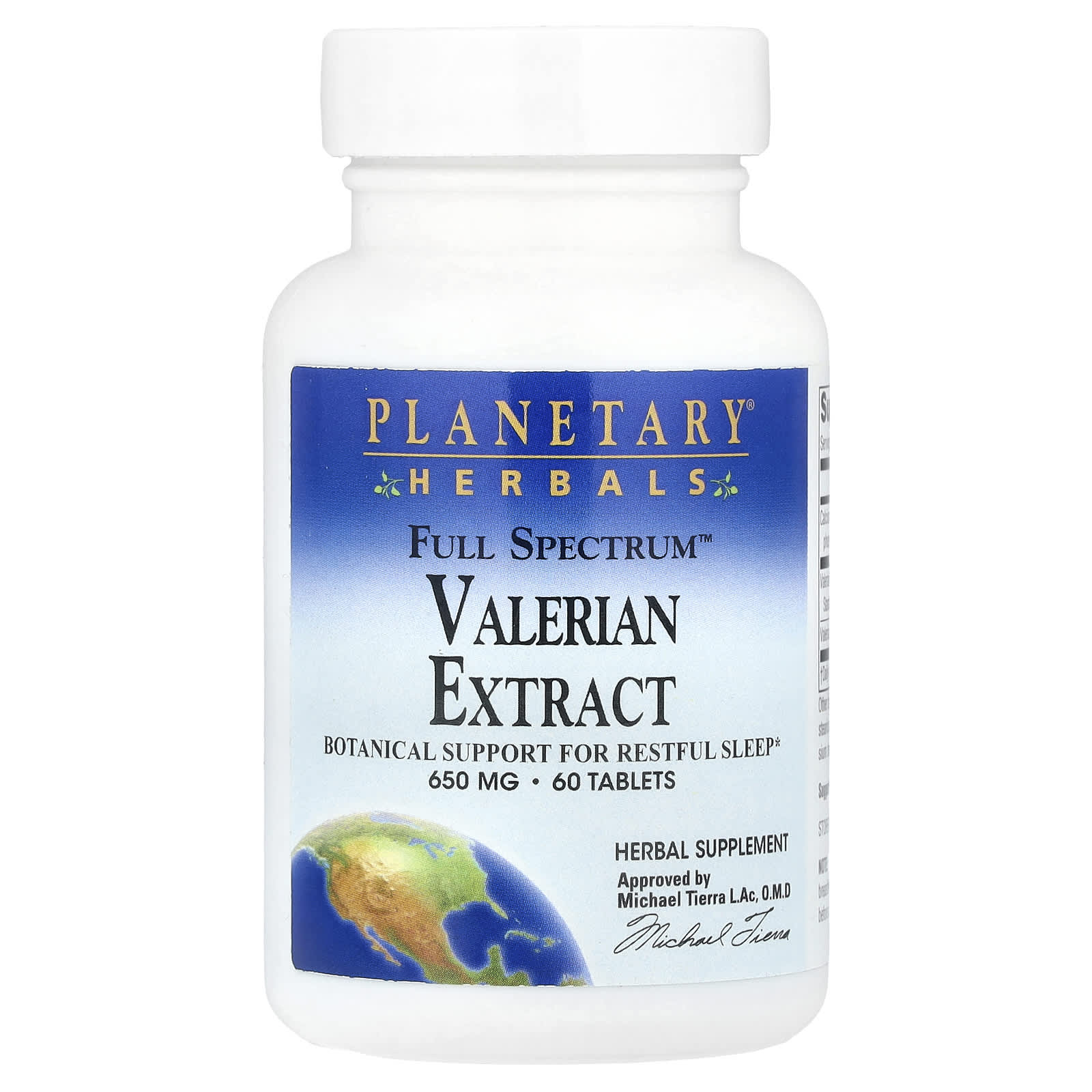 Planetary Herbals Full Spectrum Valerian Extract – 60 comprimés — Tunisie
