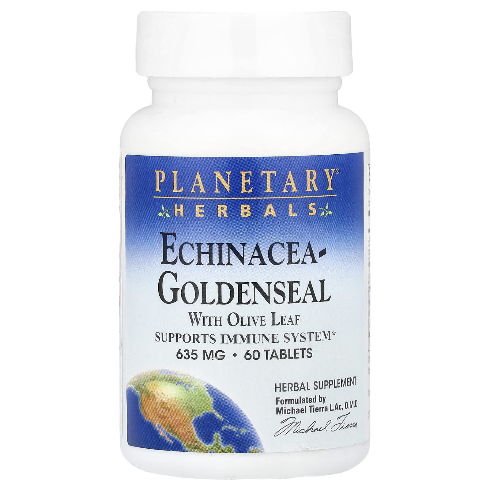 Planetary Herbals Echinacea-Goldenseal with Olive Leaf – 60 comprimés — Tunisie