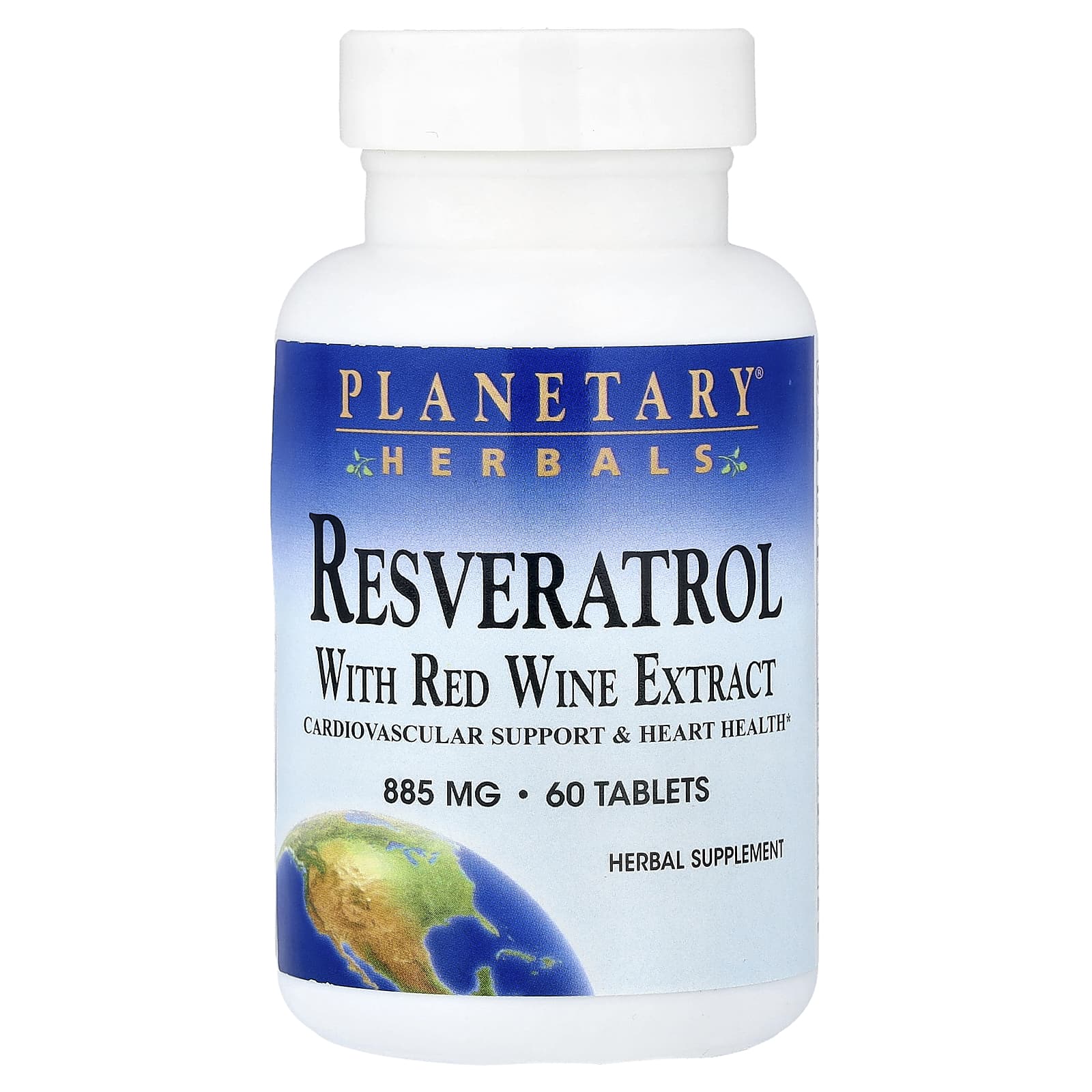 Planetary Herbals Resveratrol With Red Wine Extract – 60 comprimés — Tunisie