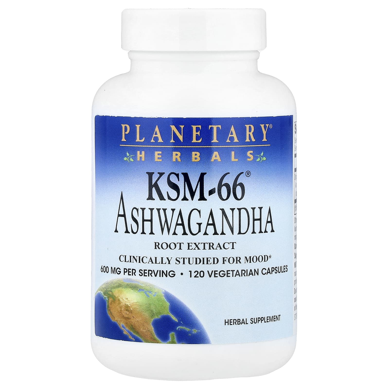 Planetary Herbals KSM-66 Ashwagandha Root Extract – 120 gélules végétales — Tunisie