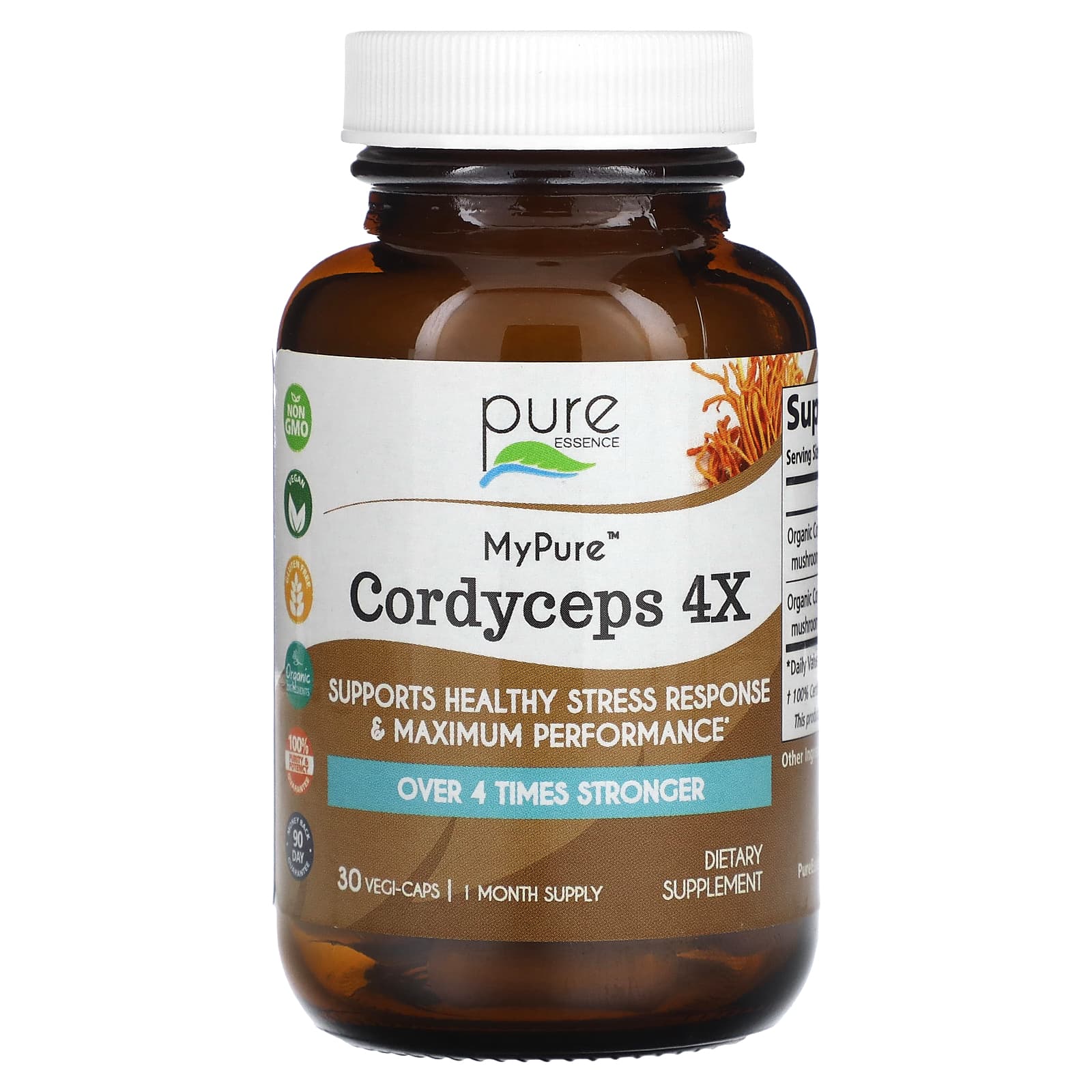 Pure Essence MyPure, Cordyceps 4X, 30 Vegi-Caps — Tunisie