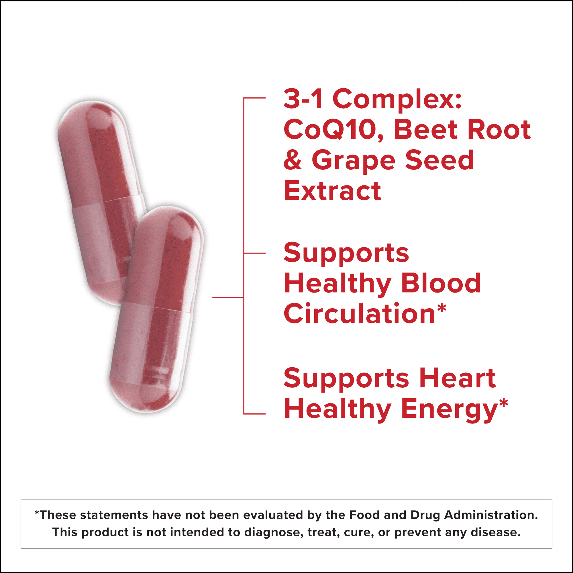 Qunol Blood Pressure Support – Beets Extract + CoQ10 and Grape Seed Extract – 60 gélules — étiquette 2