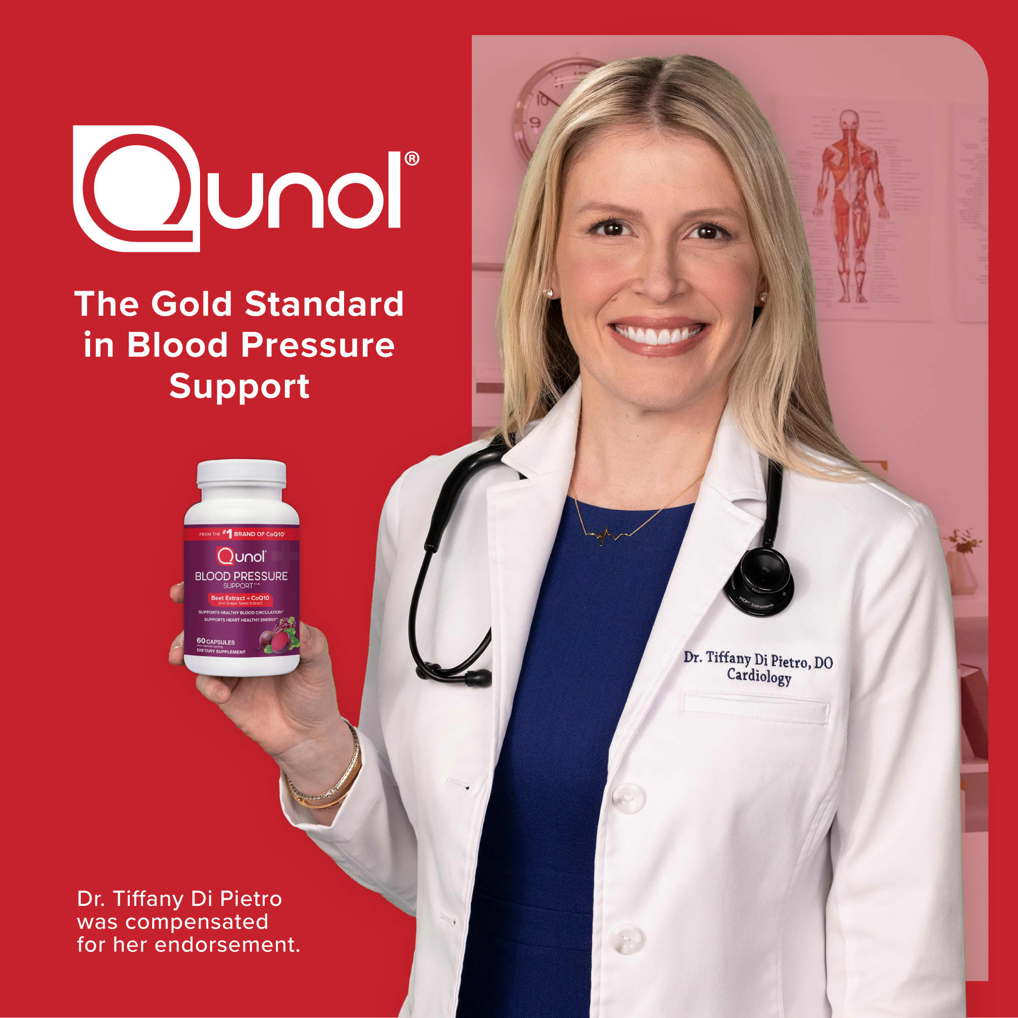 Qunol Blood Pressure Support – Beets Extract + CoQ10 and Grape Seed Extract – 60 gélules — étiquette 3
