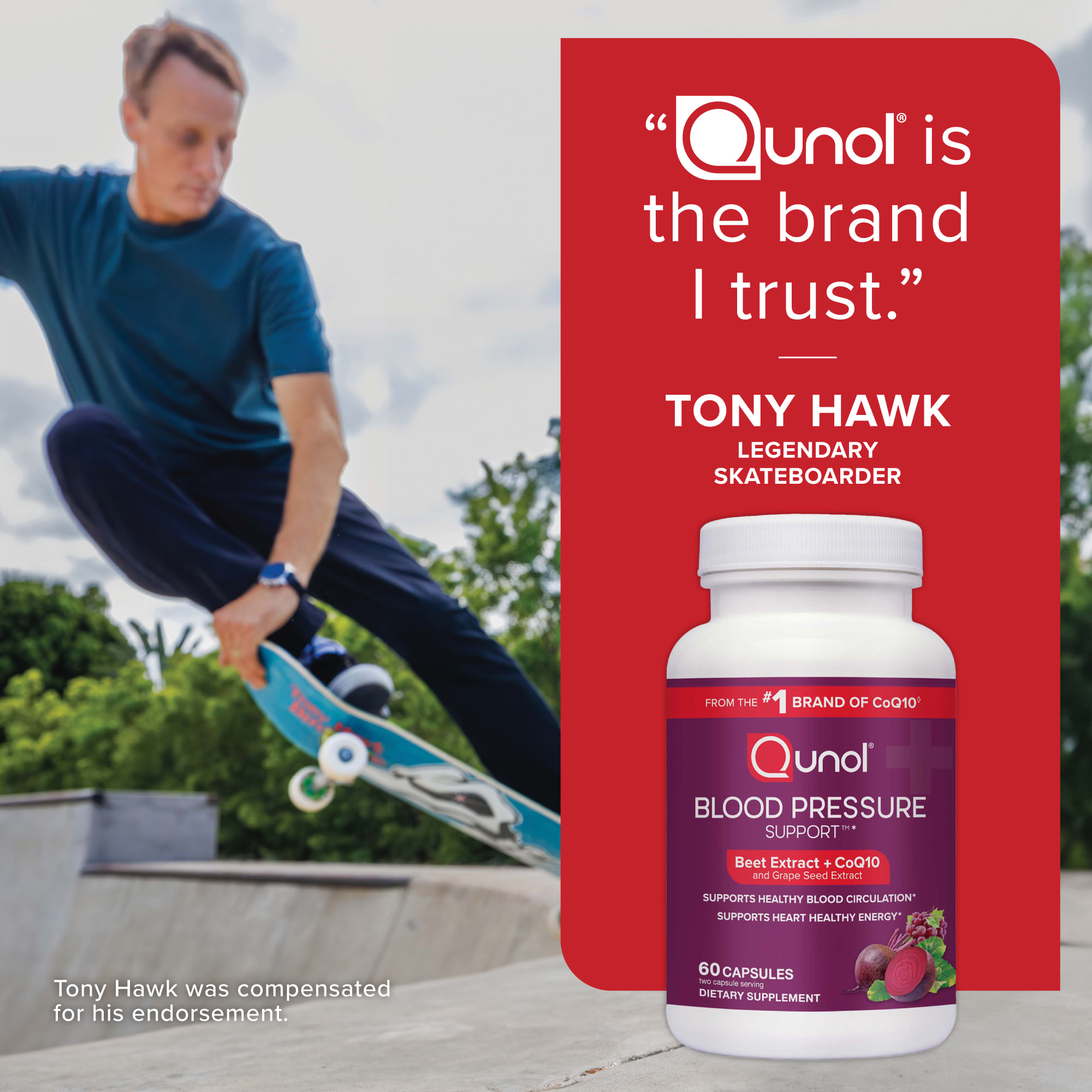 Qunol Blood Pressure Support – Beets Extract + CoQ10 and Grape Seed Extract – 60 gélules — étiquette 5
