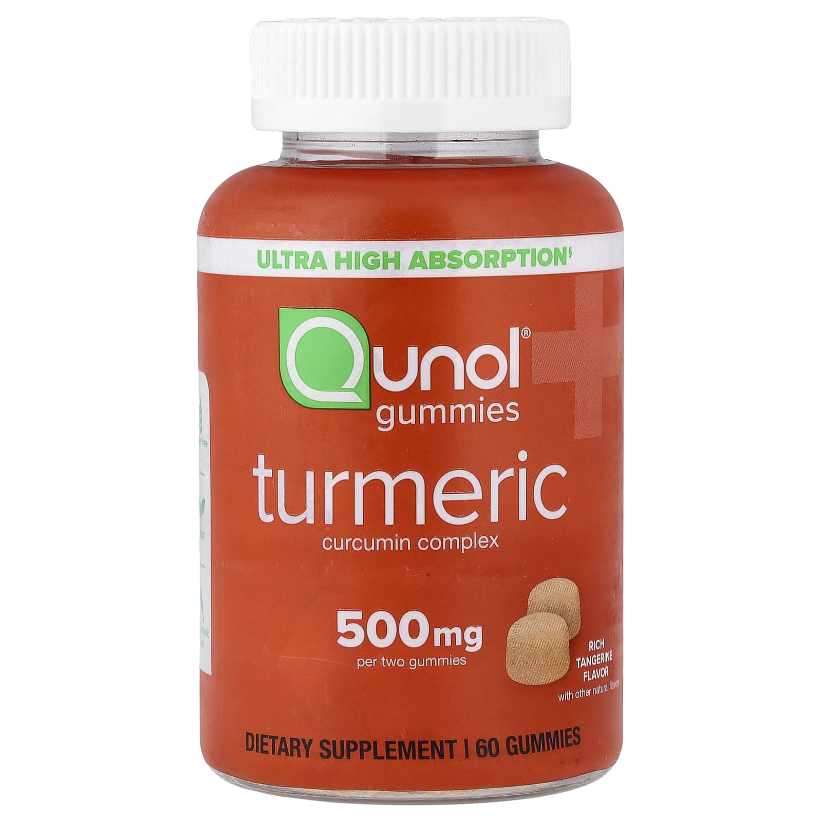 Qunol Turmeric Curcumin Complex, Rich Tangerine – 60 gommes — Tunisie