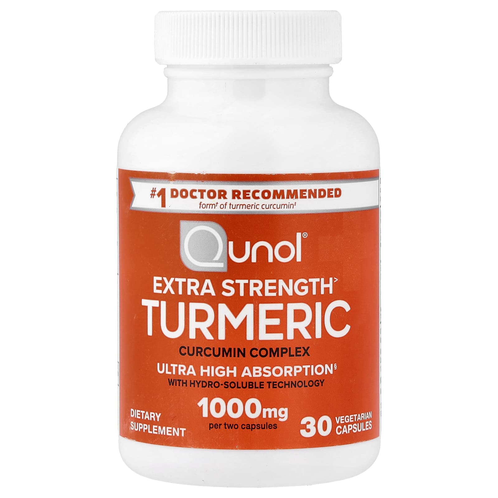 Qunol Turmeric, Curcumin Complex – 30 gélules végétales — étiquette 1