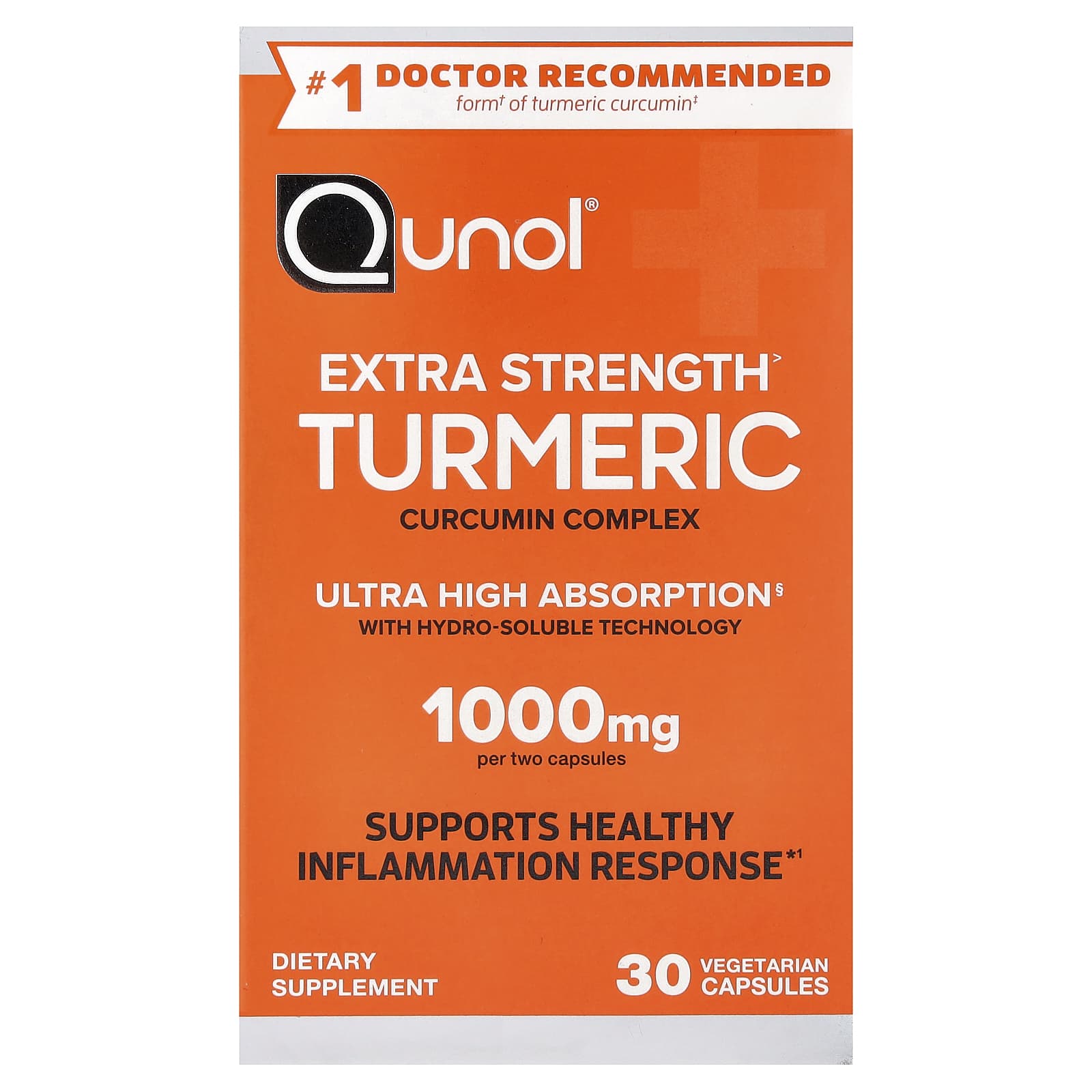 Qunol Turmeric, Curcumin Complex – 30 gélules végétales — Tunisie
