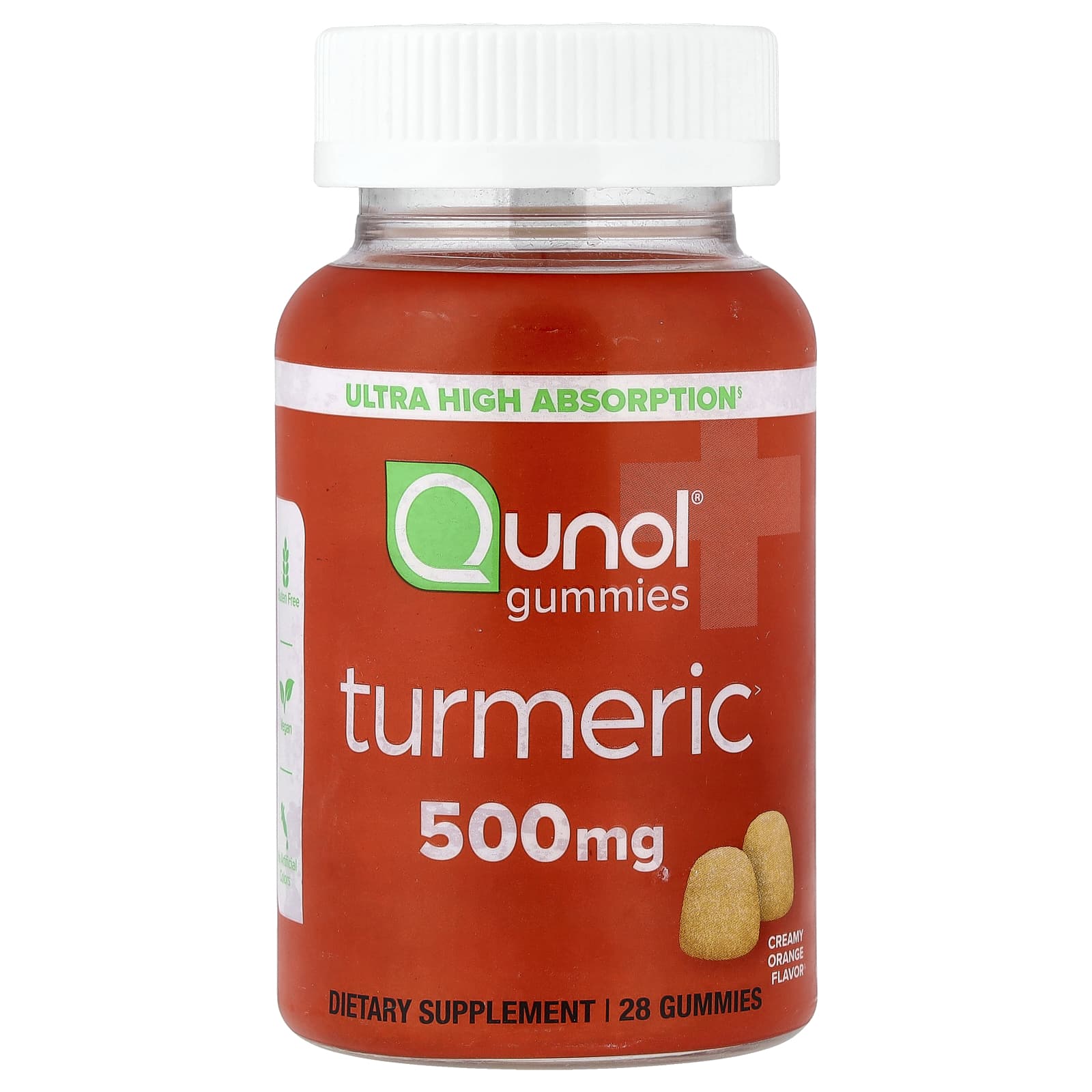 Qunol Turmeric Gummies – Creamy Orange – 28 gommes — Tunisie