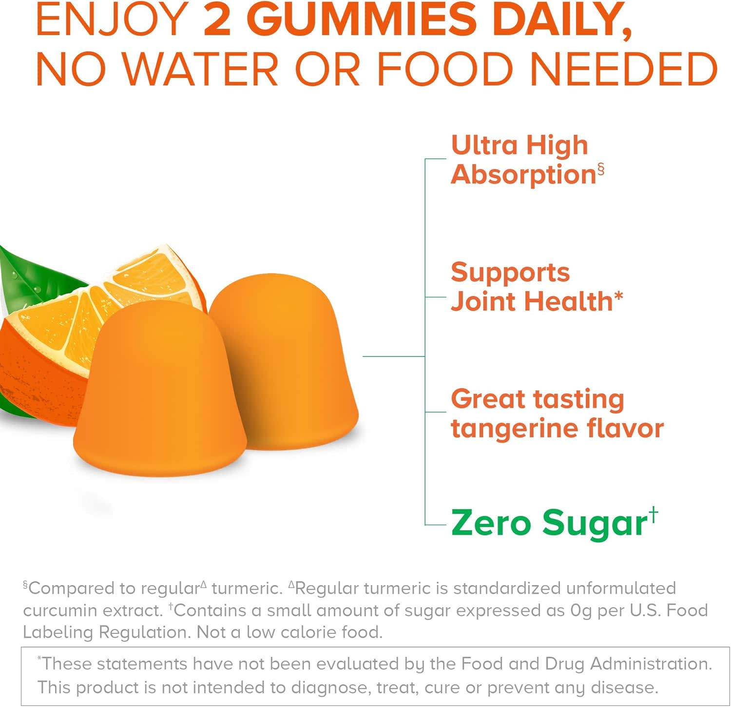 Qunol Turmeric Gummies, Tangerine, Zero Sugar – 120 gommes — étiquette 4