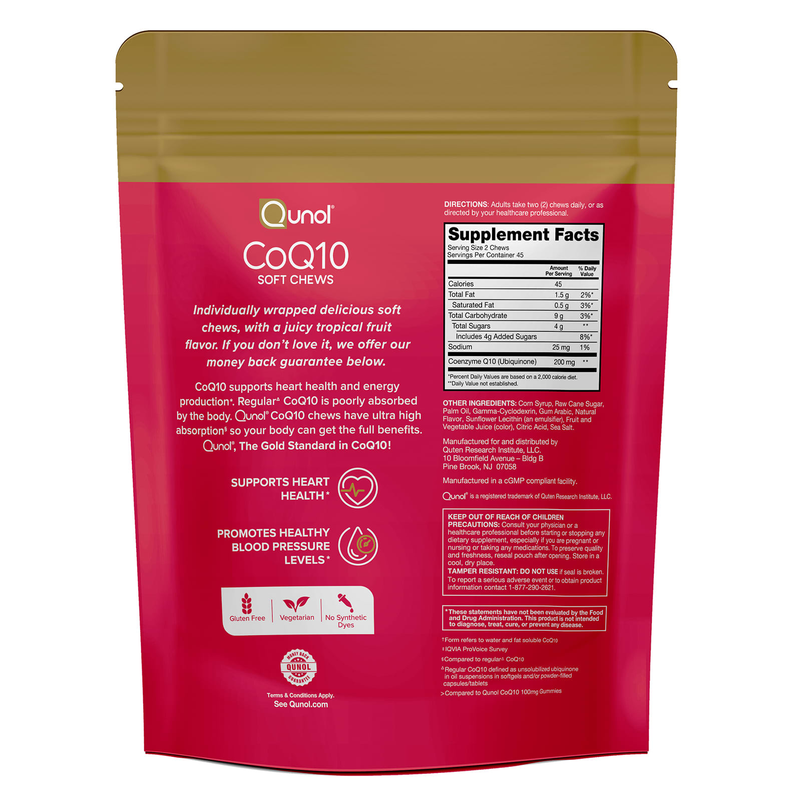 Qunol CoQ10, 90 Soft Chews (100 mg per Soft Chew) – Tropical Fruit — photo 2 sur 2