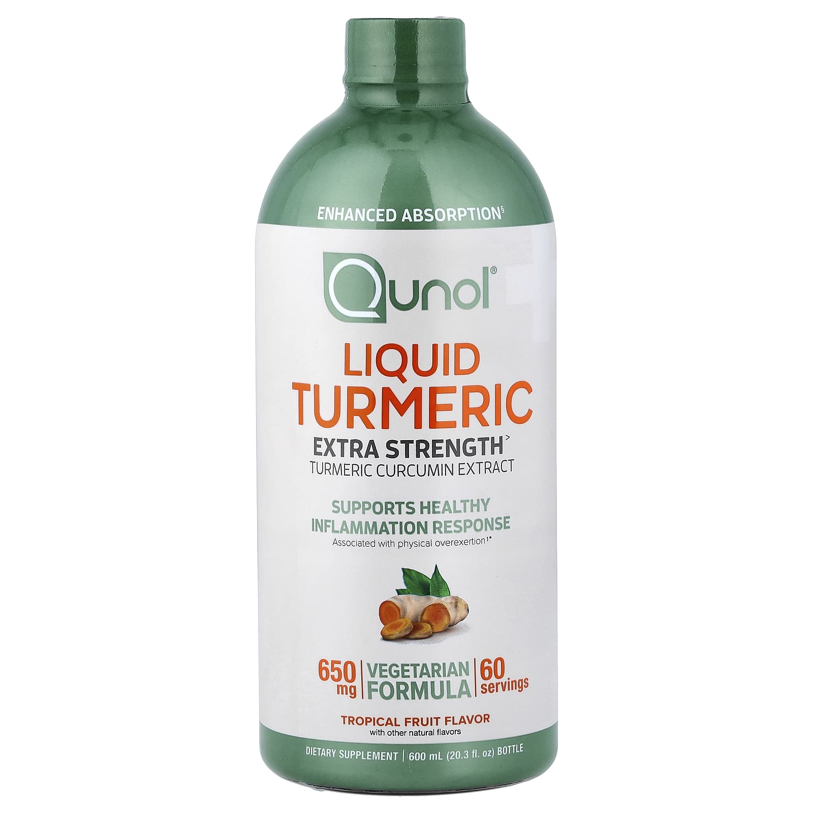 Qunol Liquid Turmeric – Tropical Fruit – 600 ml — Tunisie