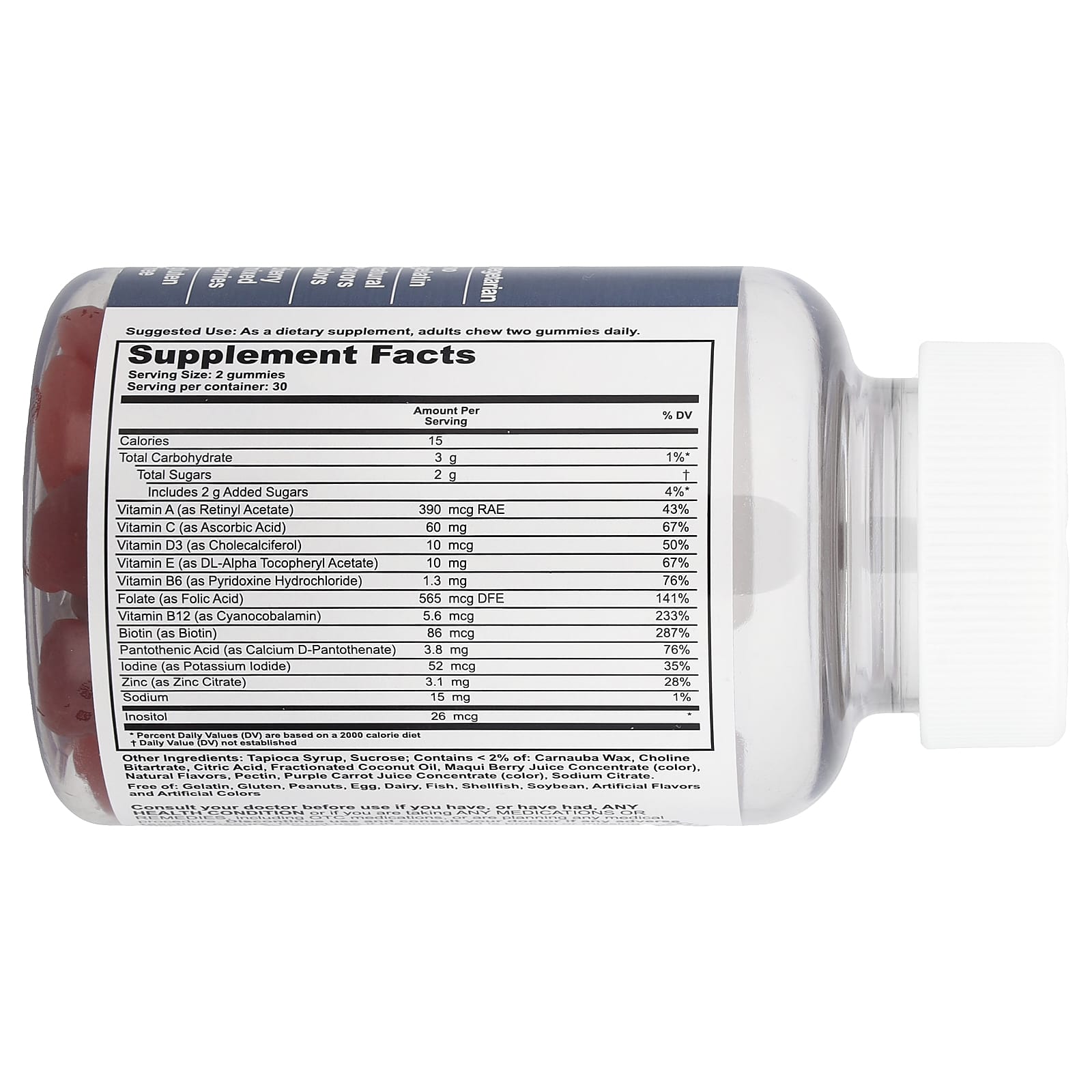 T-RQ Adult Gummy, Multi-Vitamin – Cherry Mixed Berries – 60 gommes — photo 2 sur 2