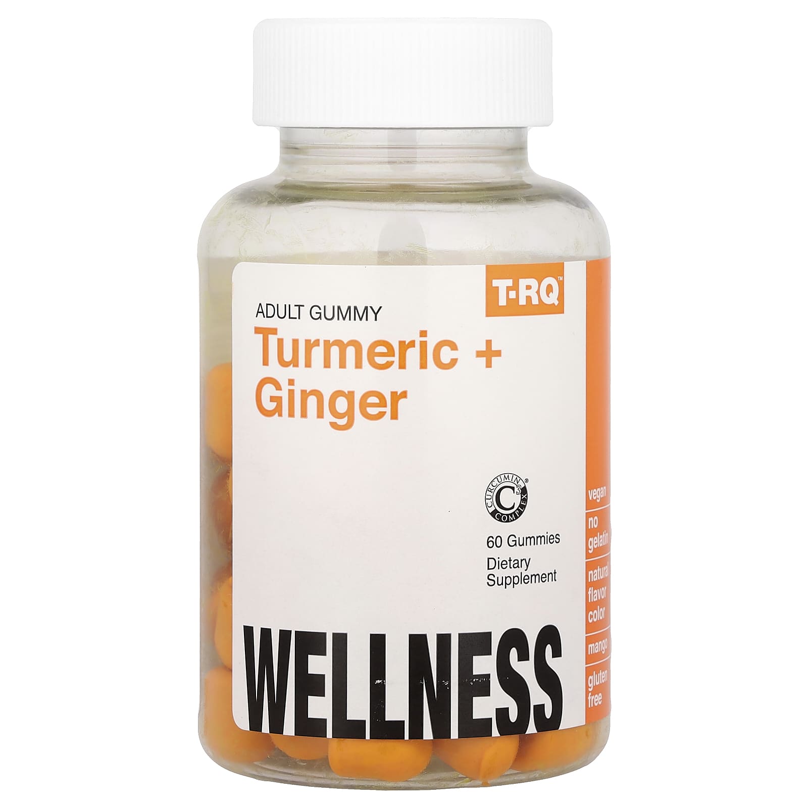 T-RQ Adult Gummy, Turmeric + Ginger – Mango – 60 gommes — Tunisie