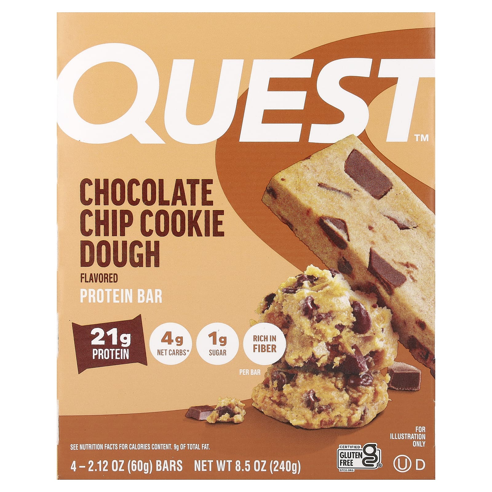 Quest Nutrition Protein Bar – Chocolate Chip Cookie Dough – 60 g — Tunisie