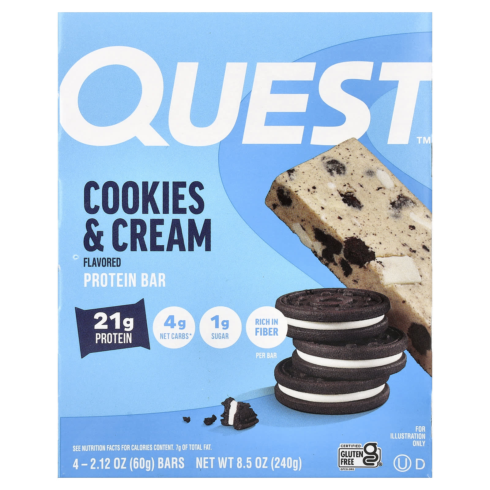Quest Nutrition Protein Bar – Cookies & Cream – 60 g — Tunisie