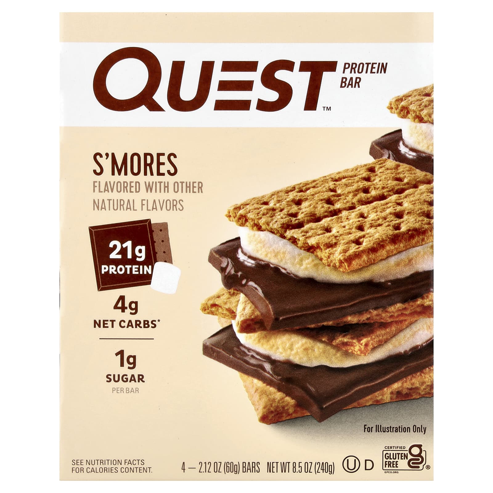 Quest Nutrition Protein Bar, S'Mores – 60 g — Tunisie
