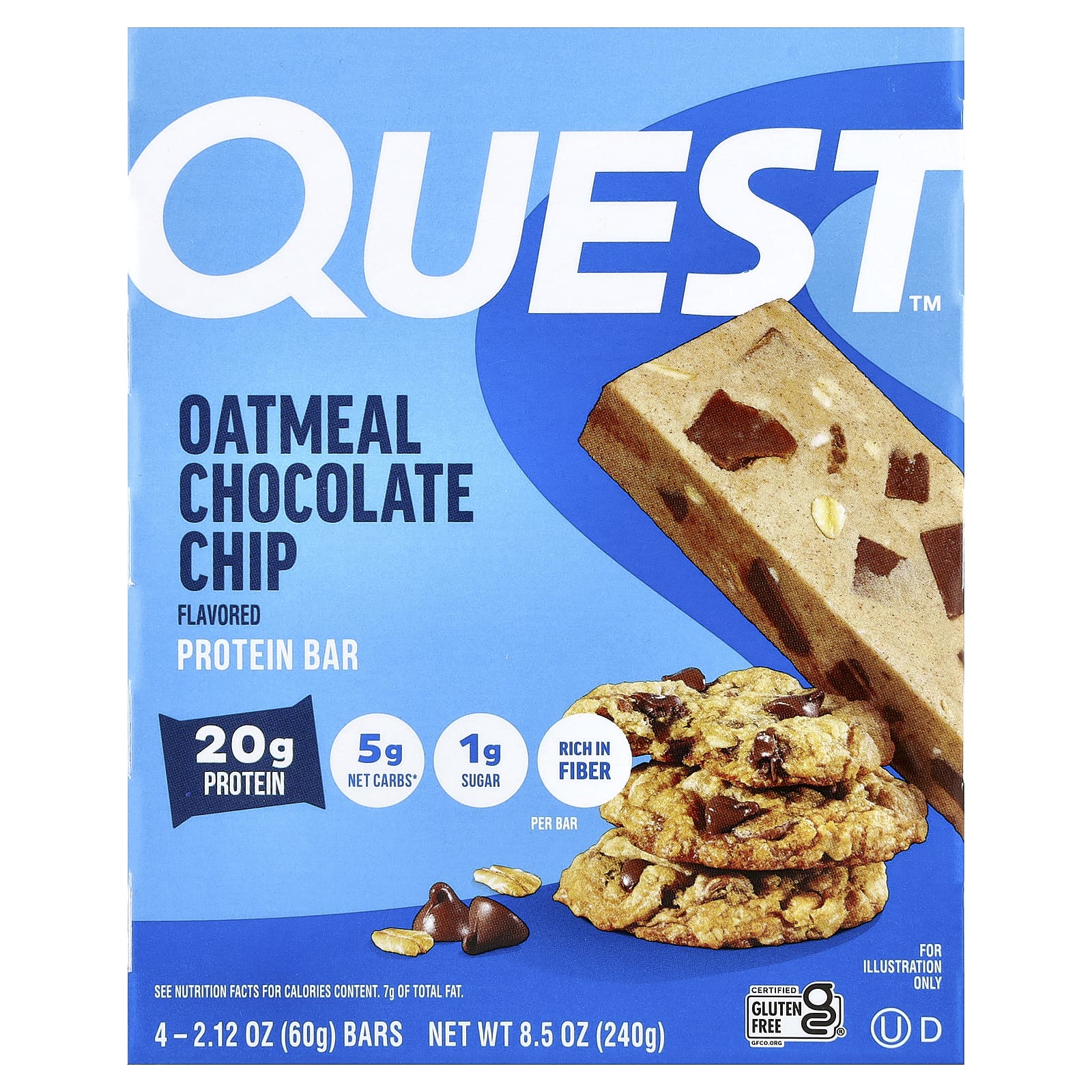 Quest Nutrition Protein Bar – Oatmeal Chocolate Chip – 60 g — Tunisie