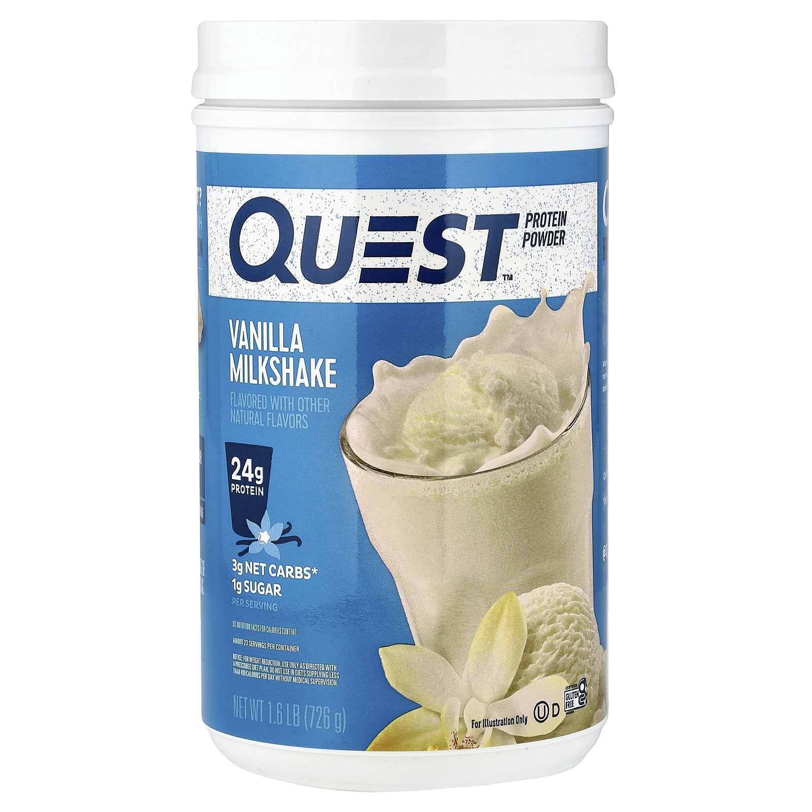 Quest Nutrition Protein Powder – Vanilla Milkshake – 726 g — Tunisie